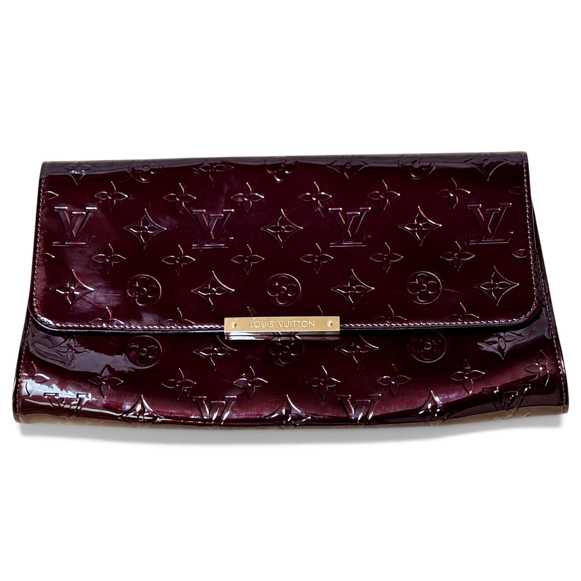 Pétillante patent leather clutch bag