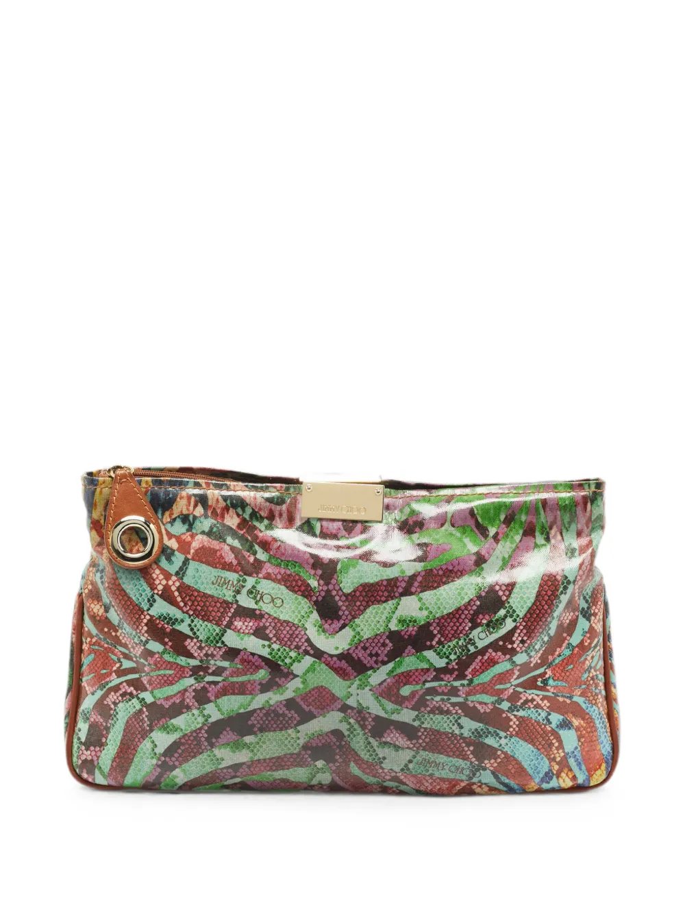 python-print clutch bag