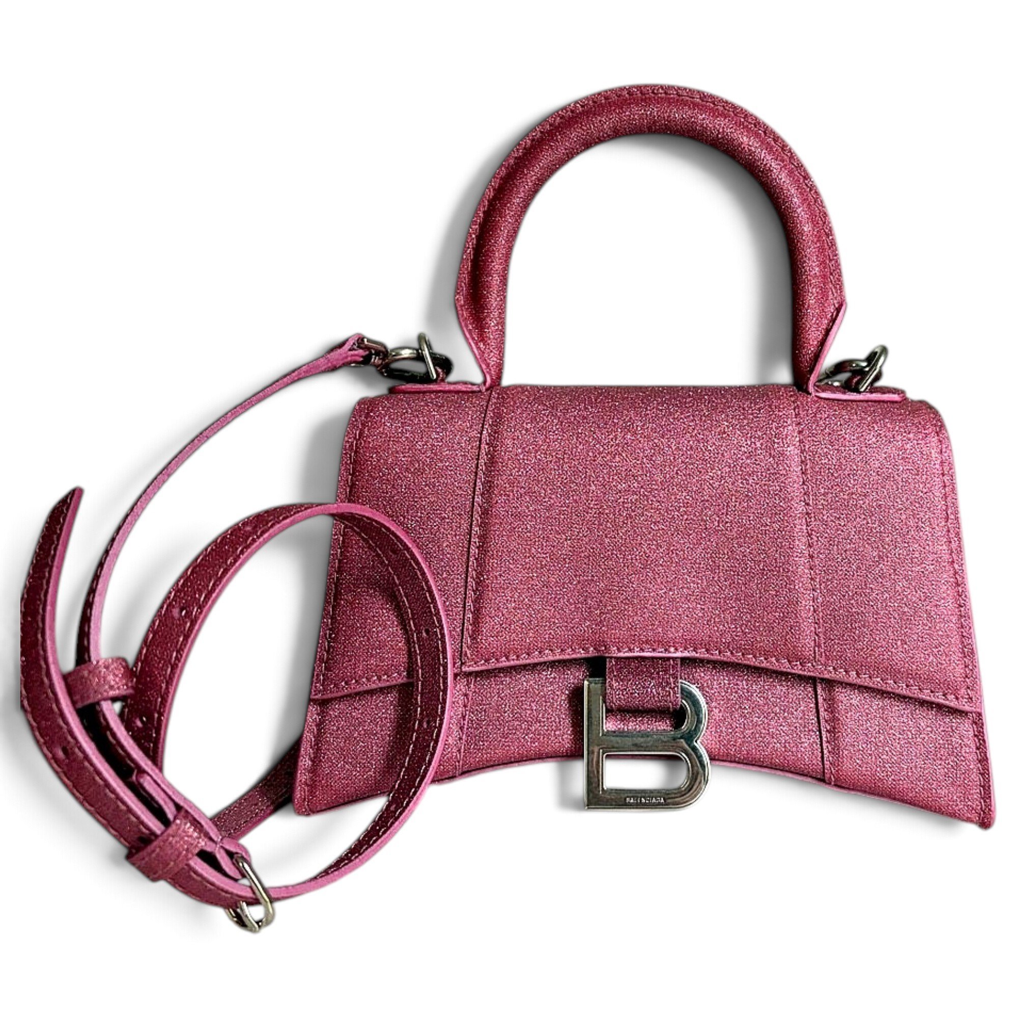 Balenciaga Hourglass glitter handbag