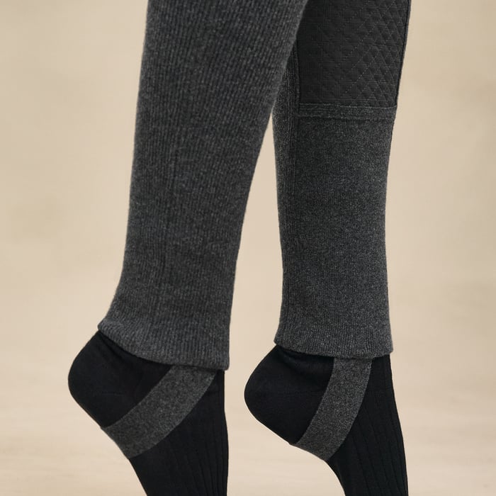 Gris Satin Cashmere Leggings