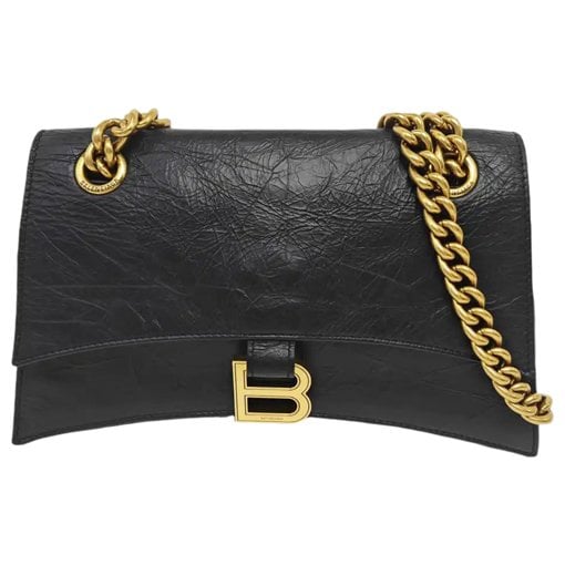 Crush leather handbag