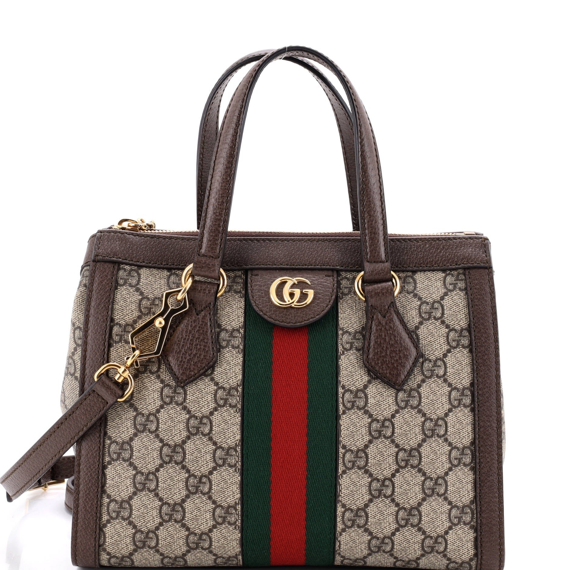 Ophidia Top Handle Tote GG Coated Canvas Small