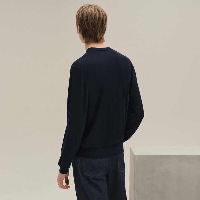 Marine "Detail H" Crewneck Sweater