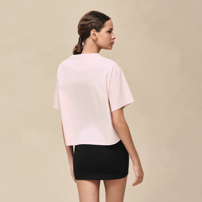 Rose Opaline Printed Boxy T-shirt