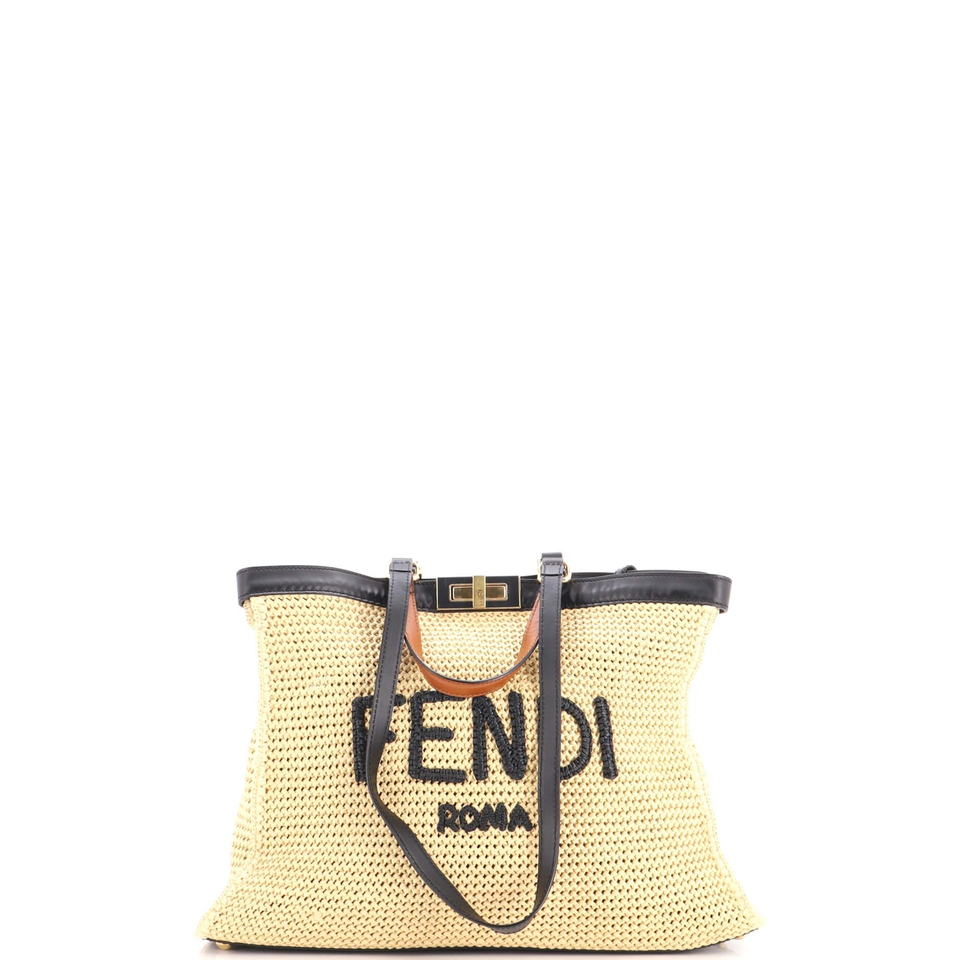 Peekaboo X-Tote Raffia Medium