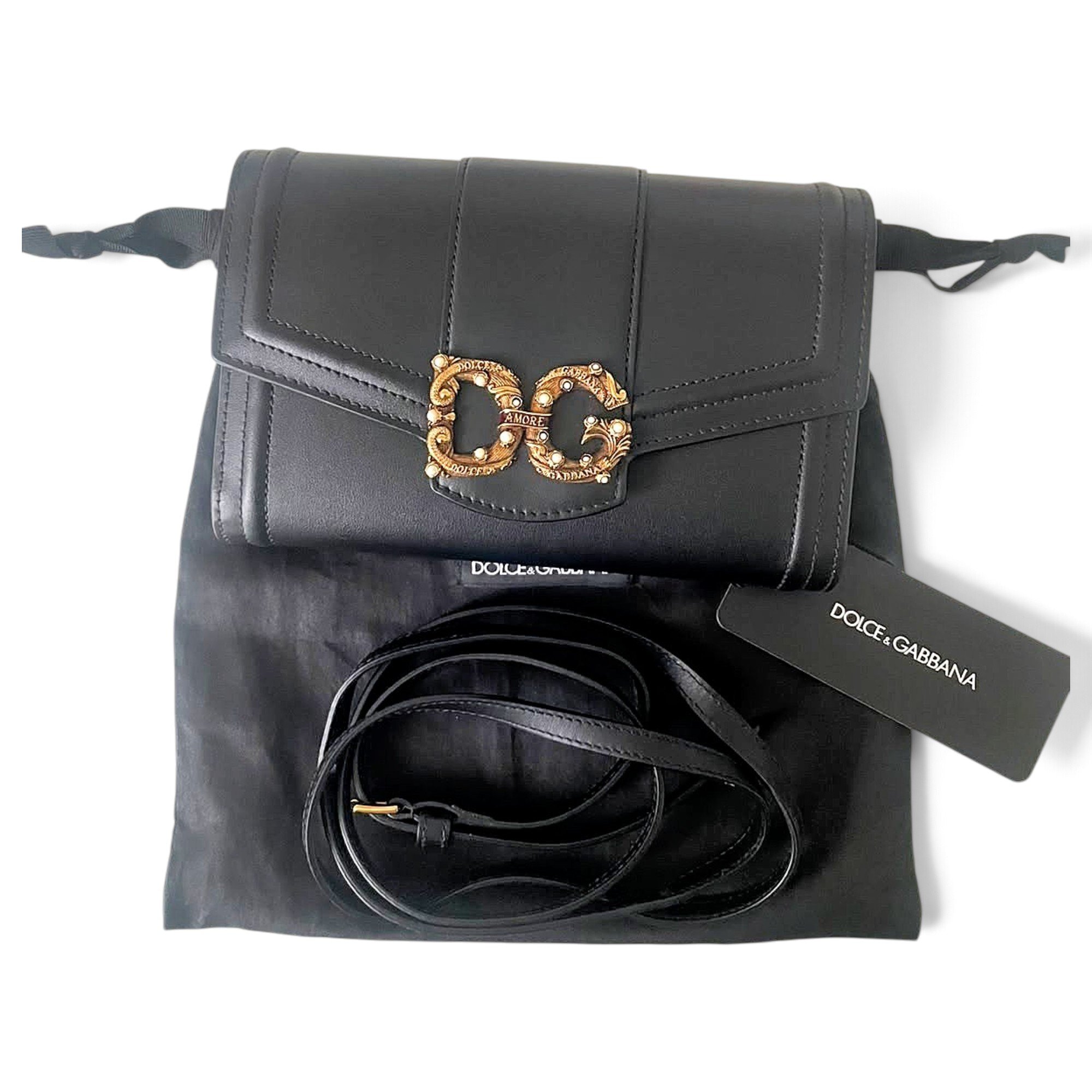 DG Amore leather crossbody bag