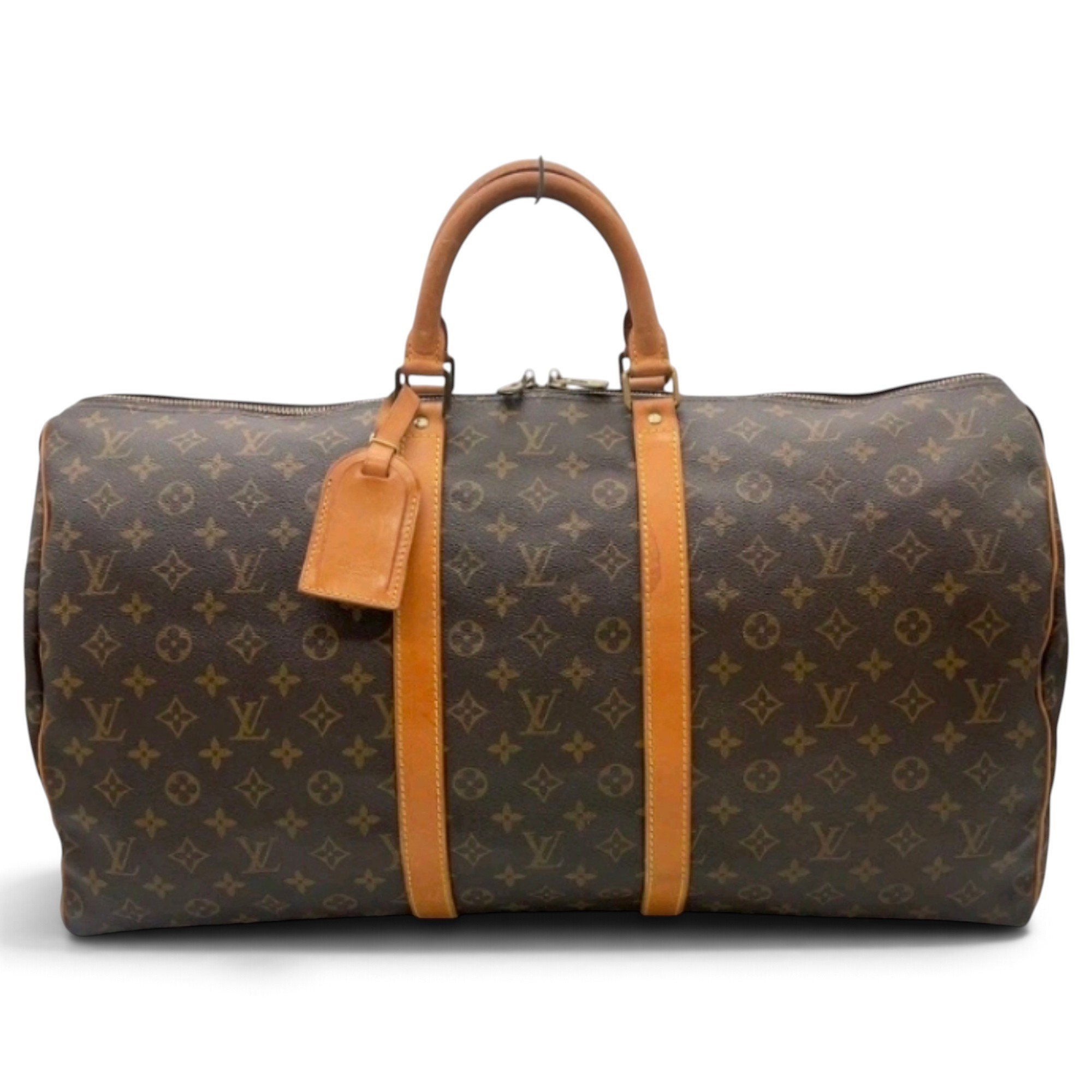 Keepall leather travel bag