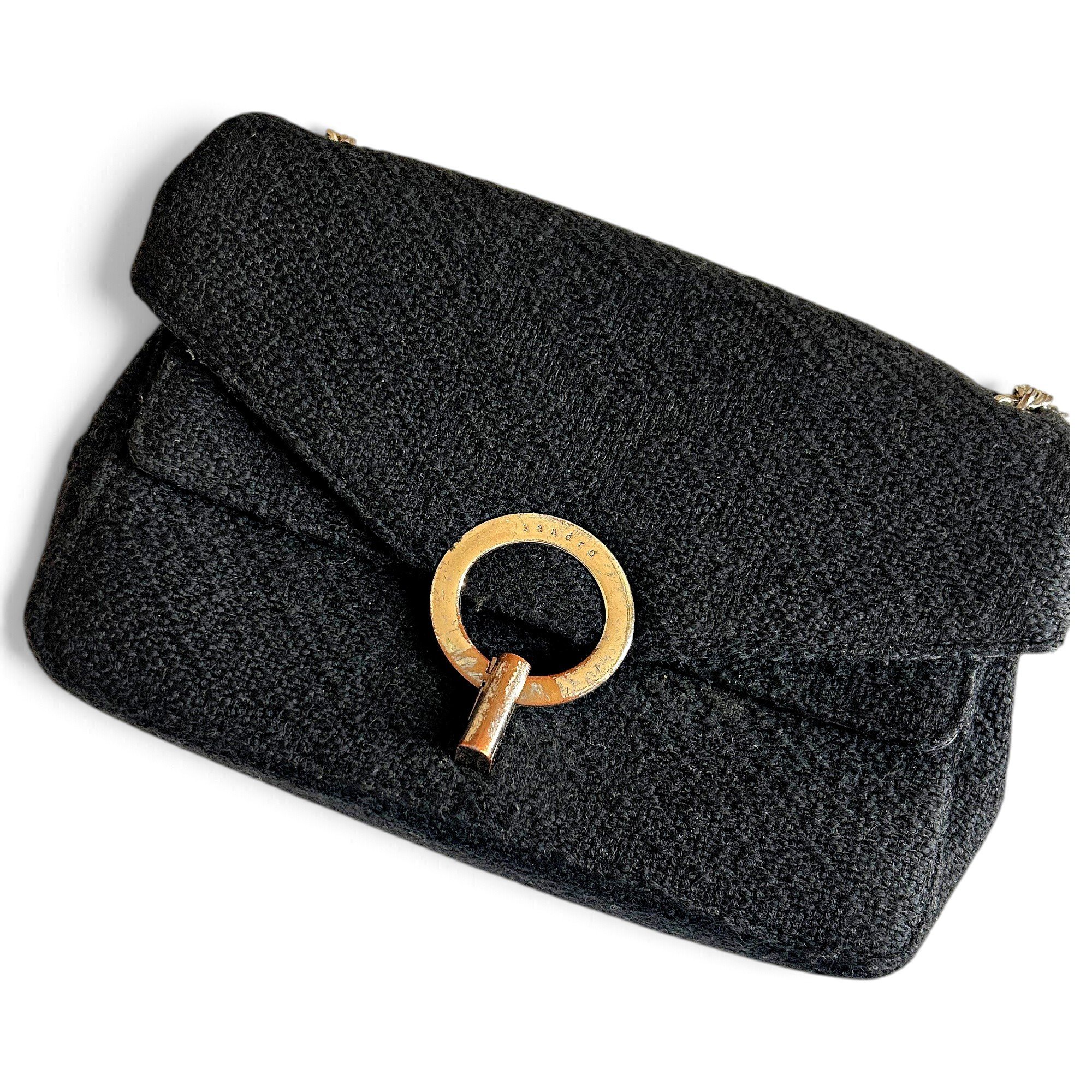Sandro Yza tweed handbag
