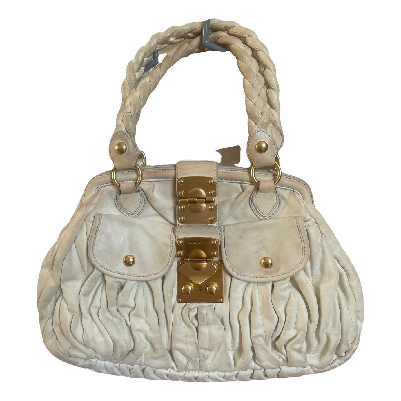 Coffer leather handbag
