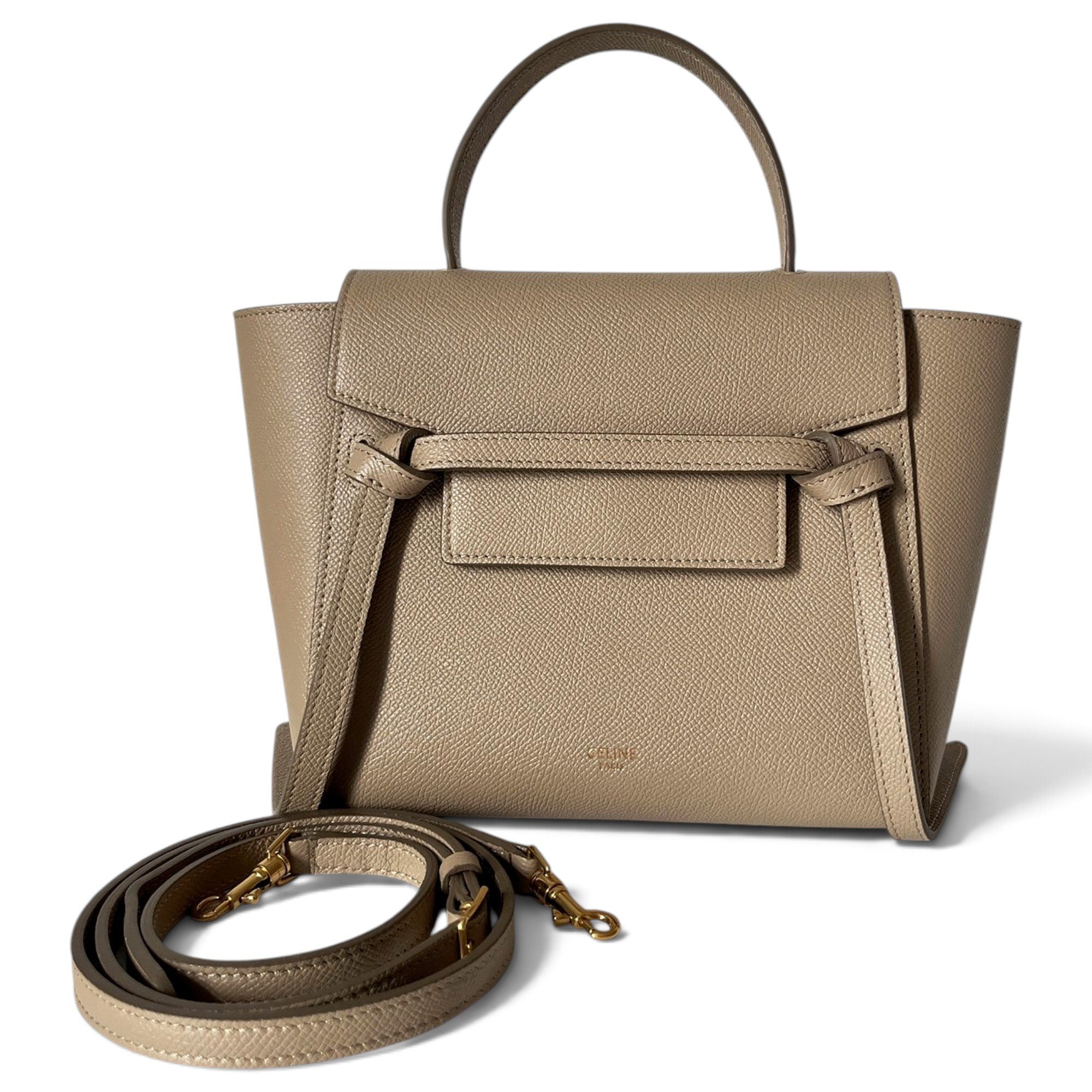 Belt leather handbag