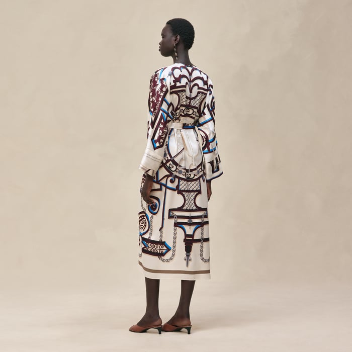 Blanc Céramique "l'Enseigne Du Sellier" Caftan
