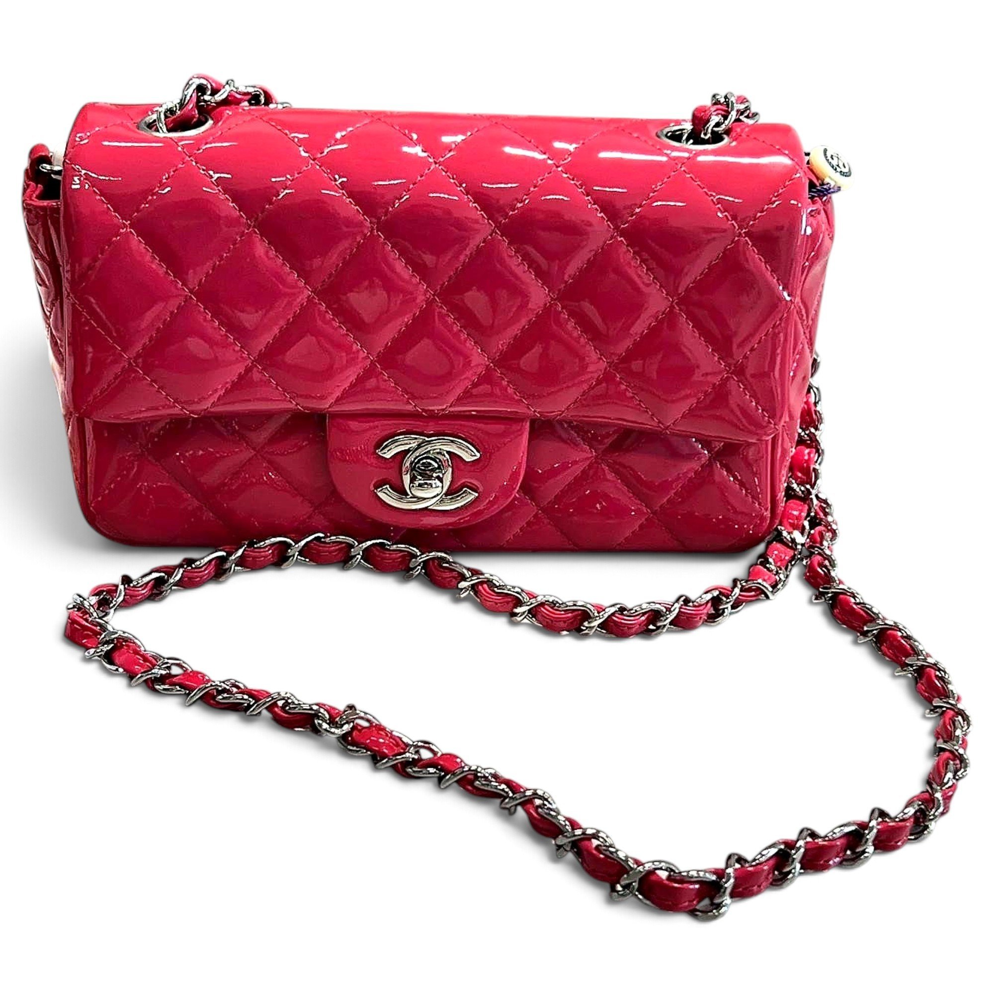 Patent leather handbag