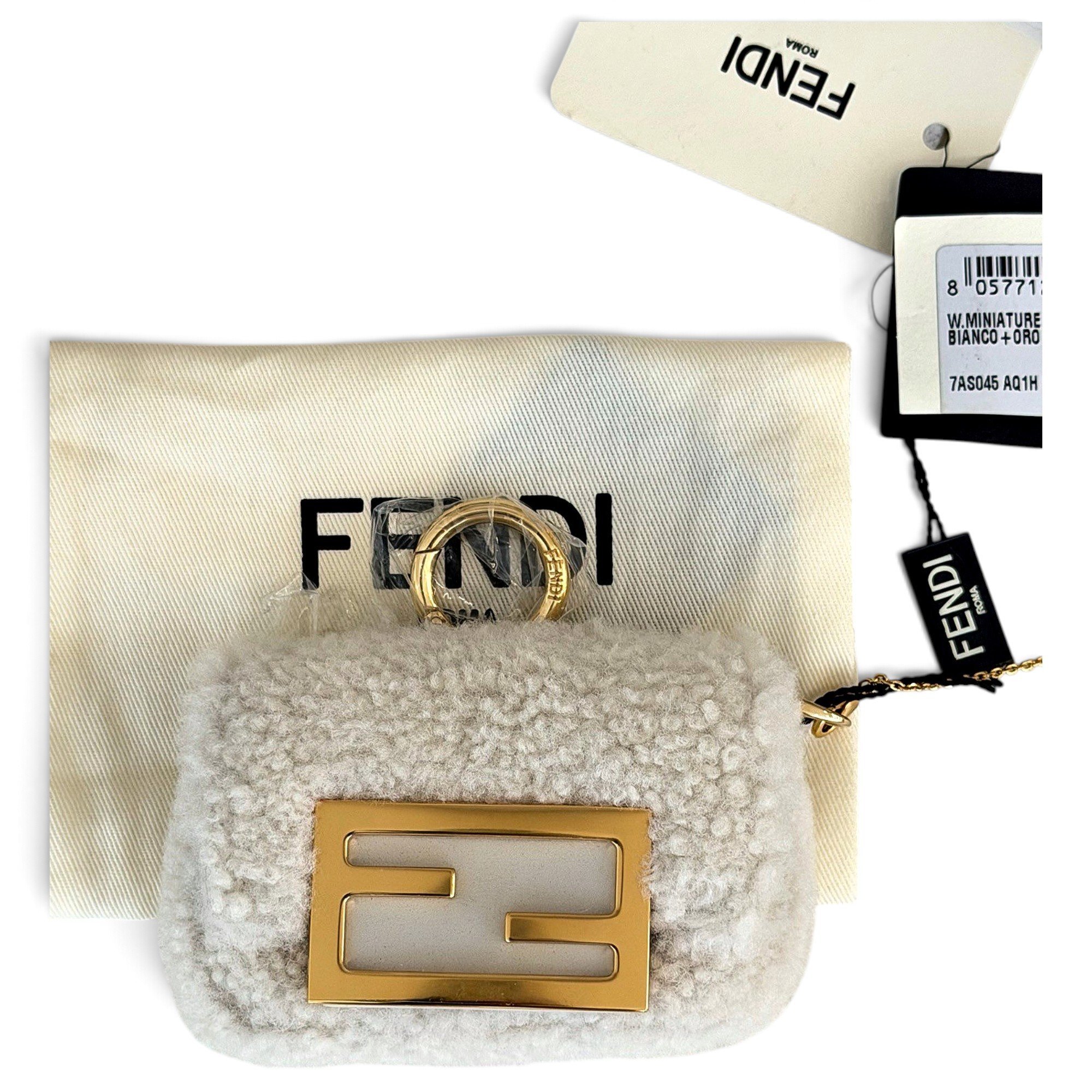 Baguette wool handbag