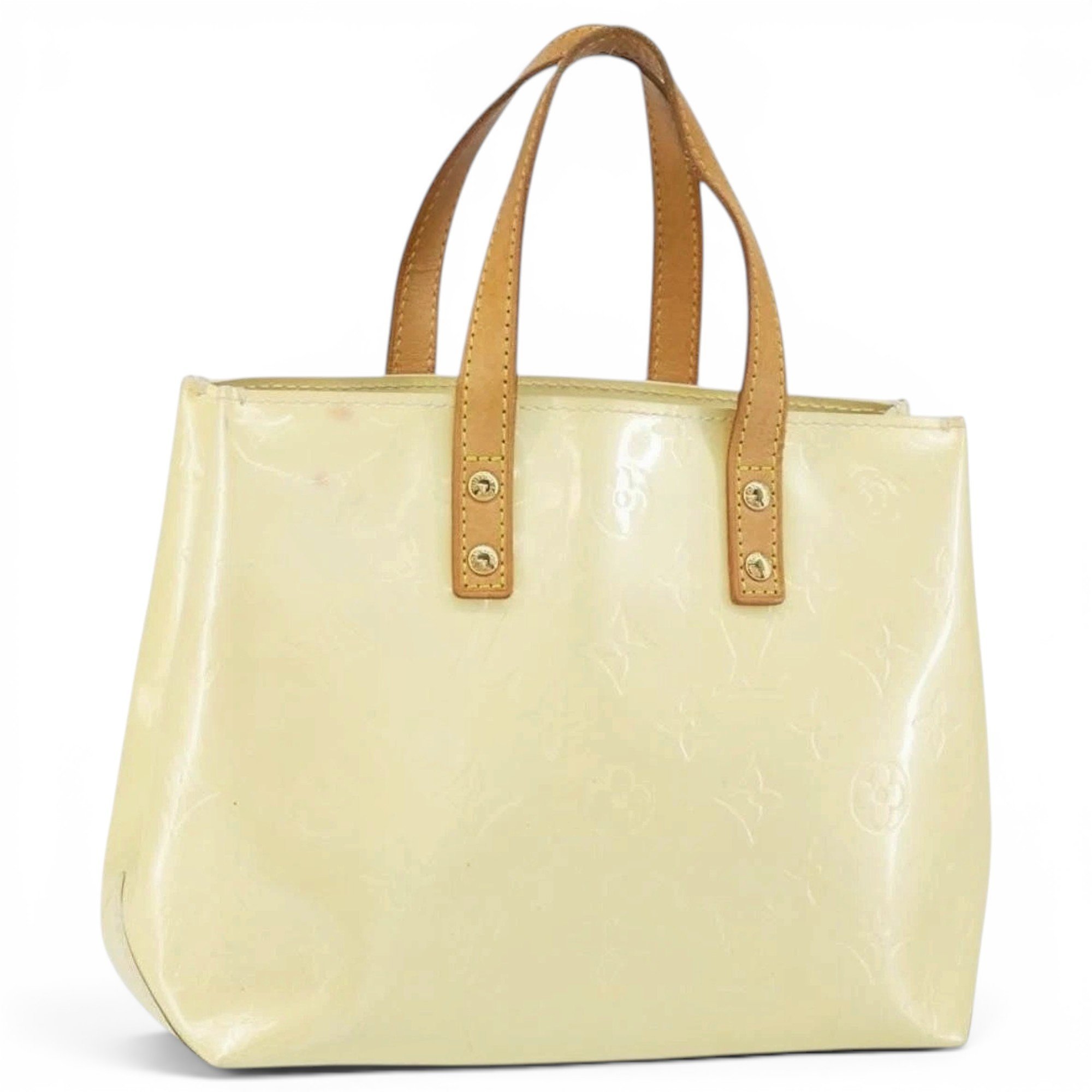 Reade patent leather handbag