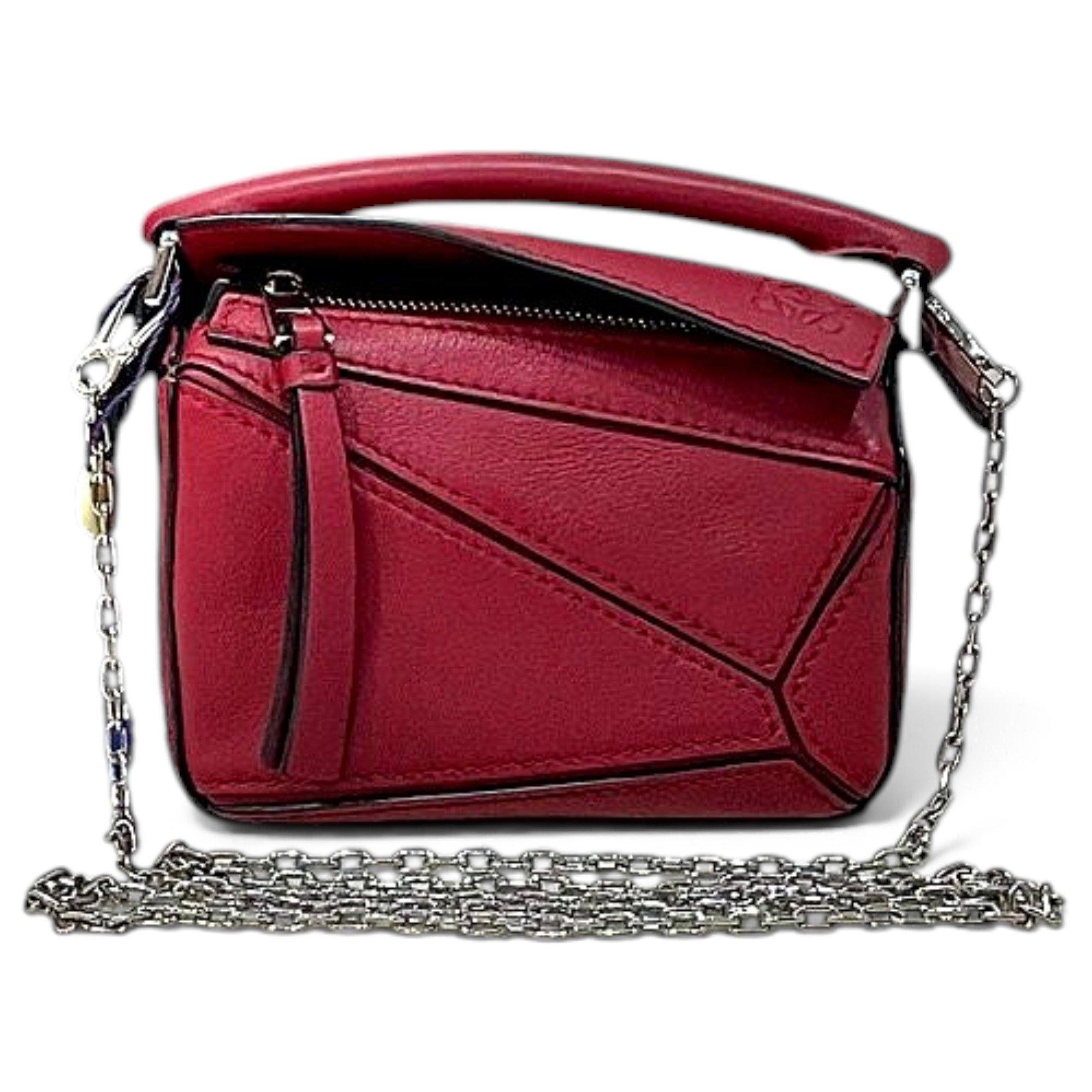 Puzzle leather handbag