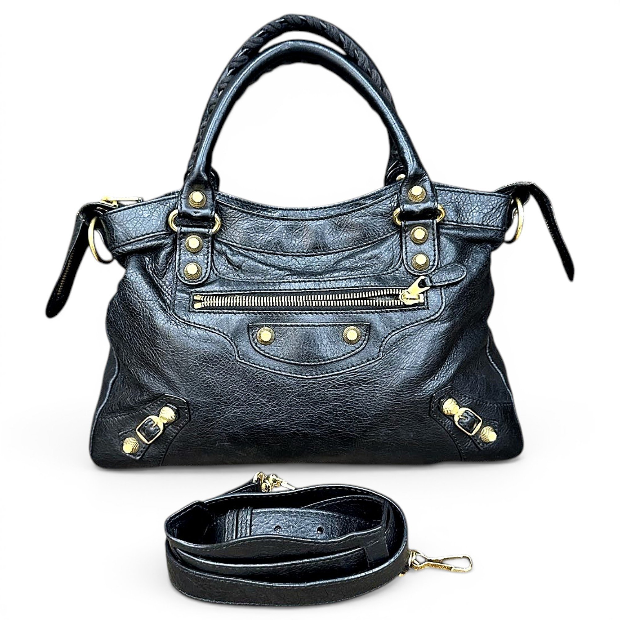 City leather handbag