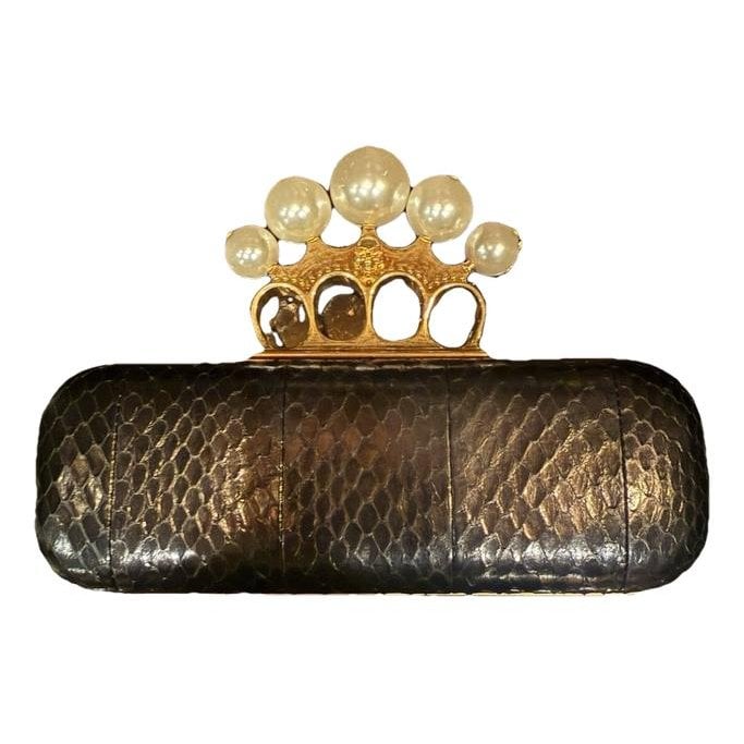 Alexander McQueen Knuckle leather handbag