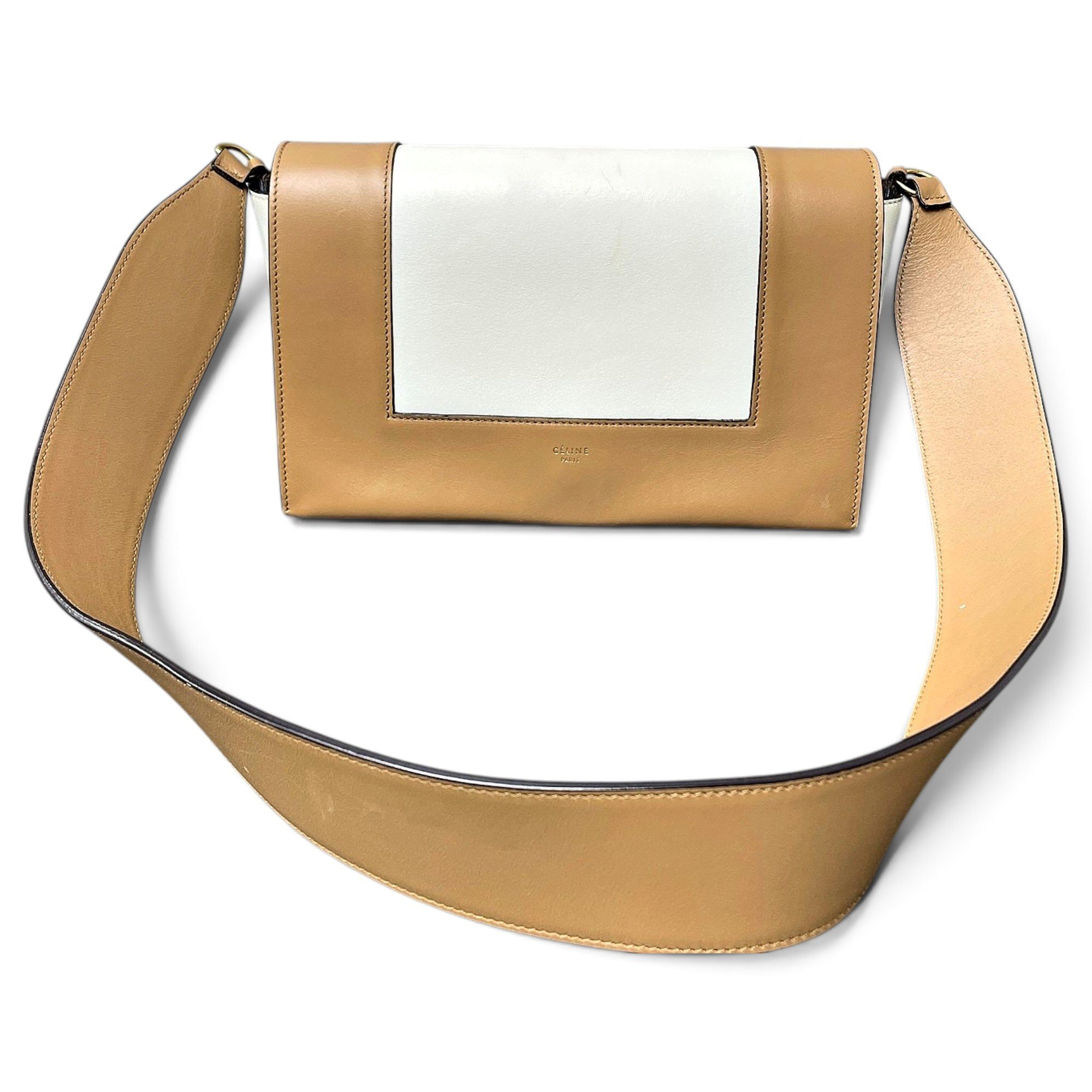 Frame leather handbag