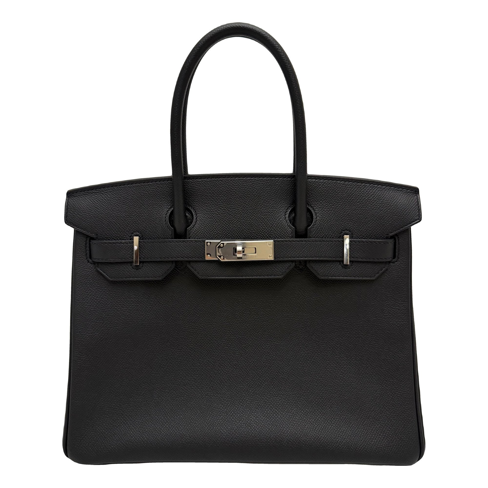 Hermes Birkin 30 Handbag Black Epsom Leather 2023