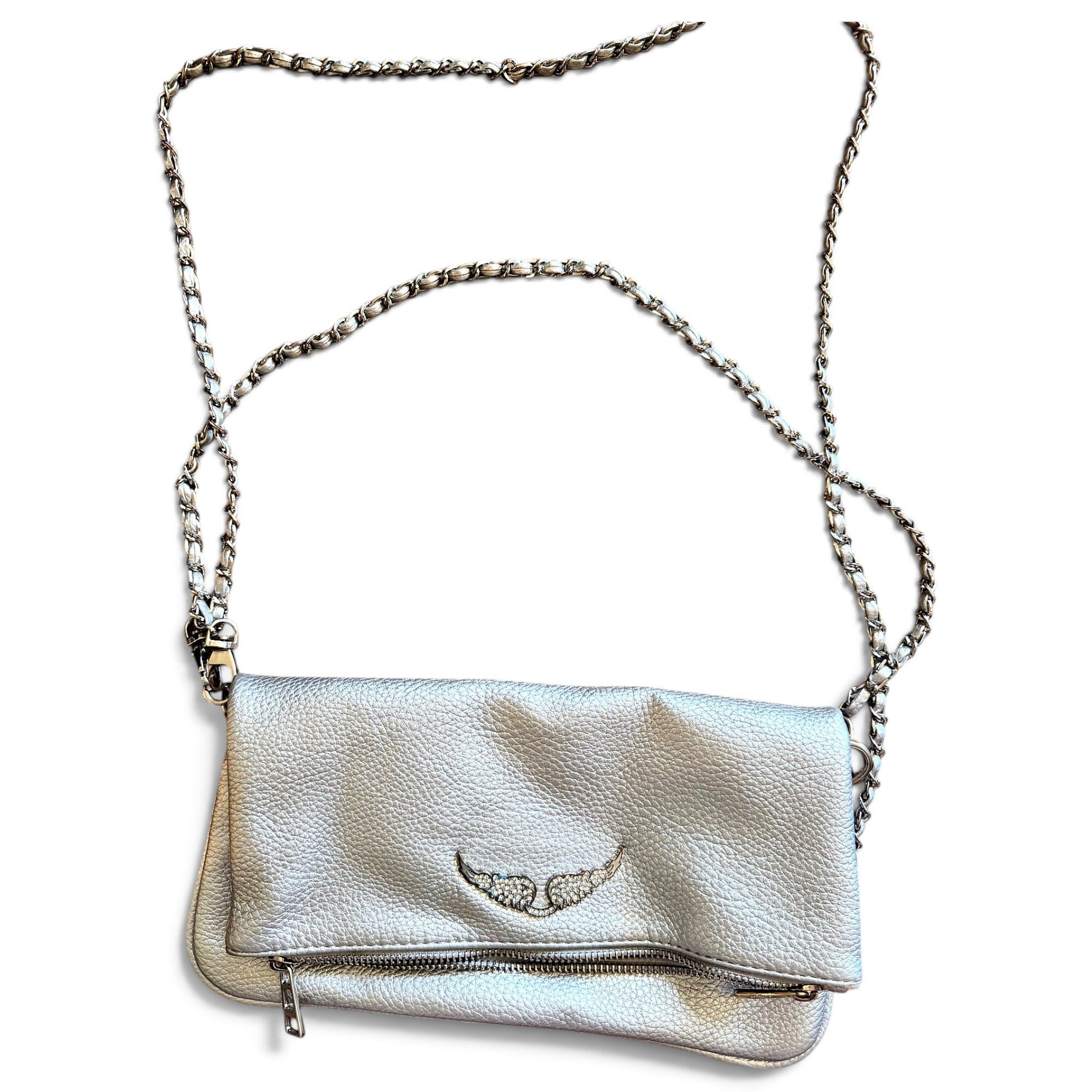 Rock leather clutch bag