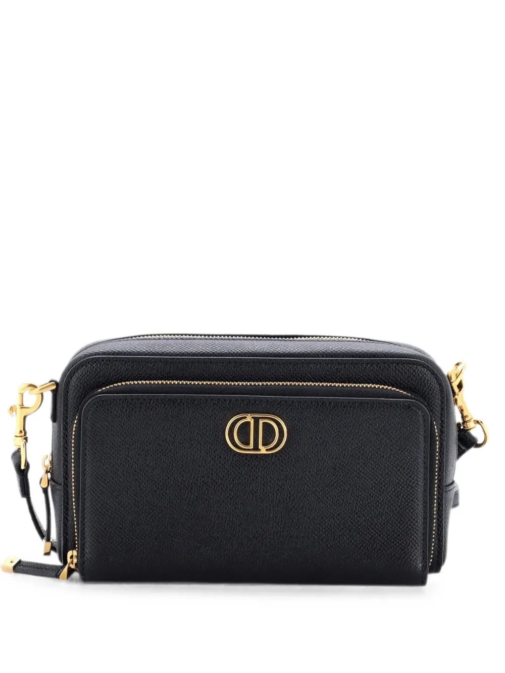 Caro Double Pouch Leather crossbody bag