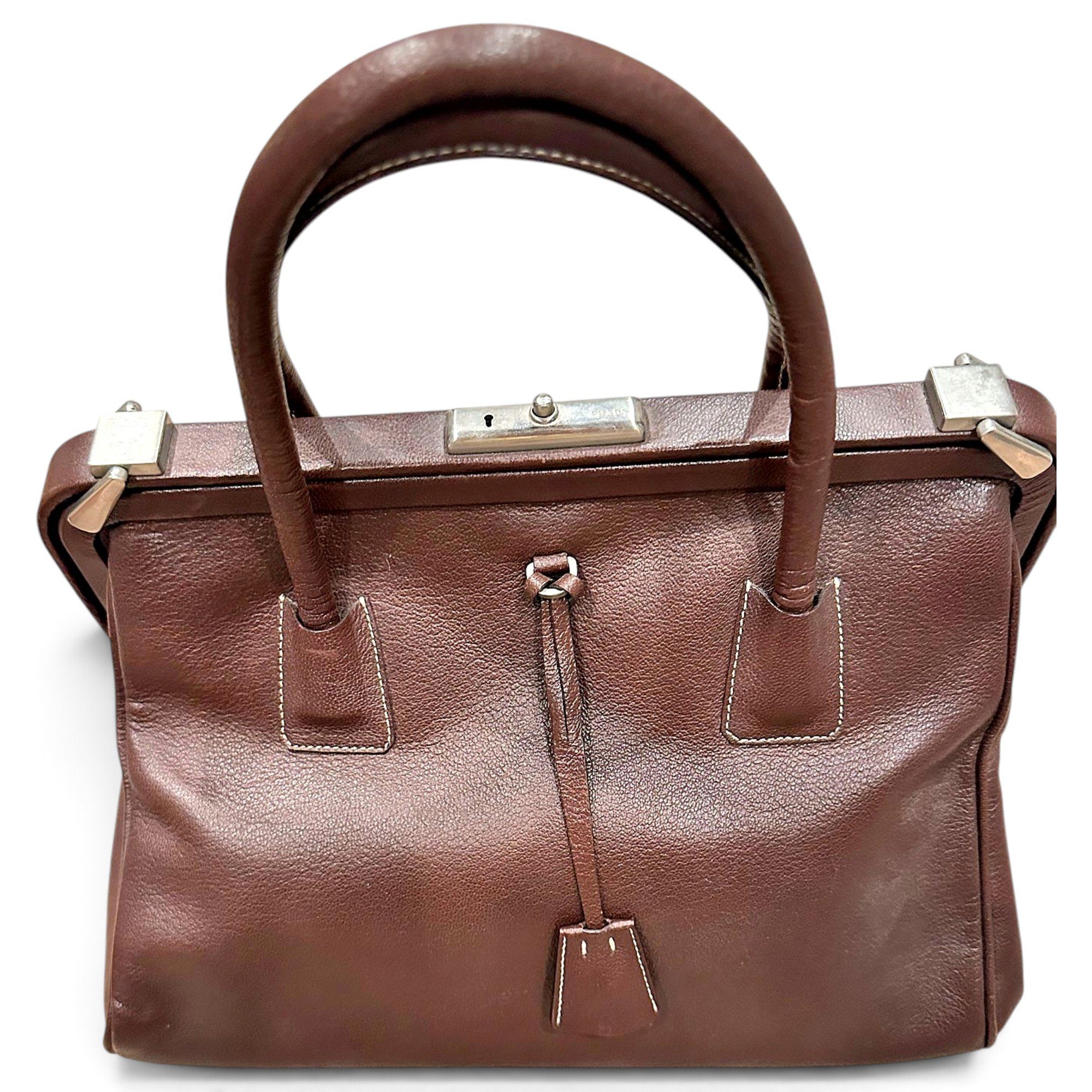 Leather bowling bag