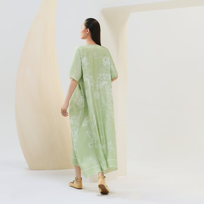 Vert Tendre "Brides De Gala Et En Fleurs" Caftan