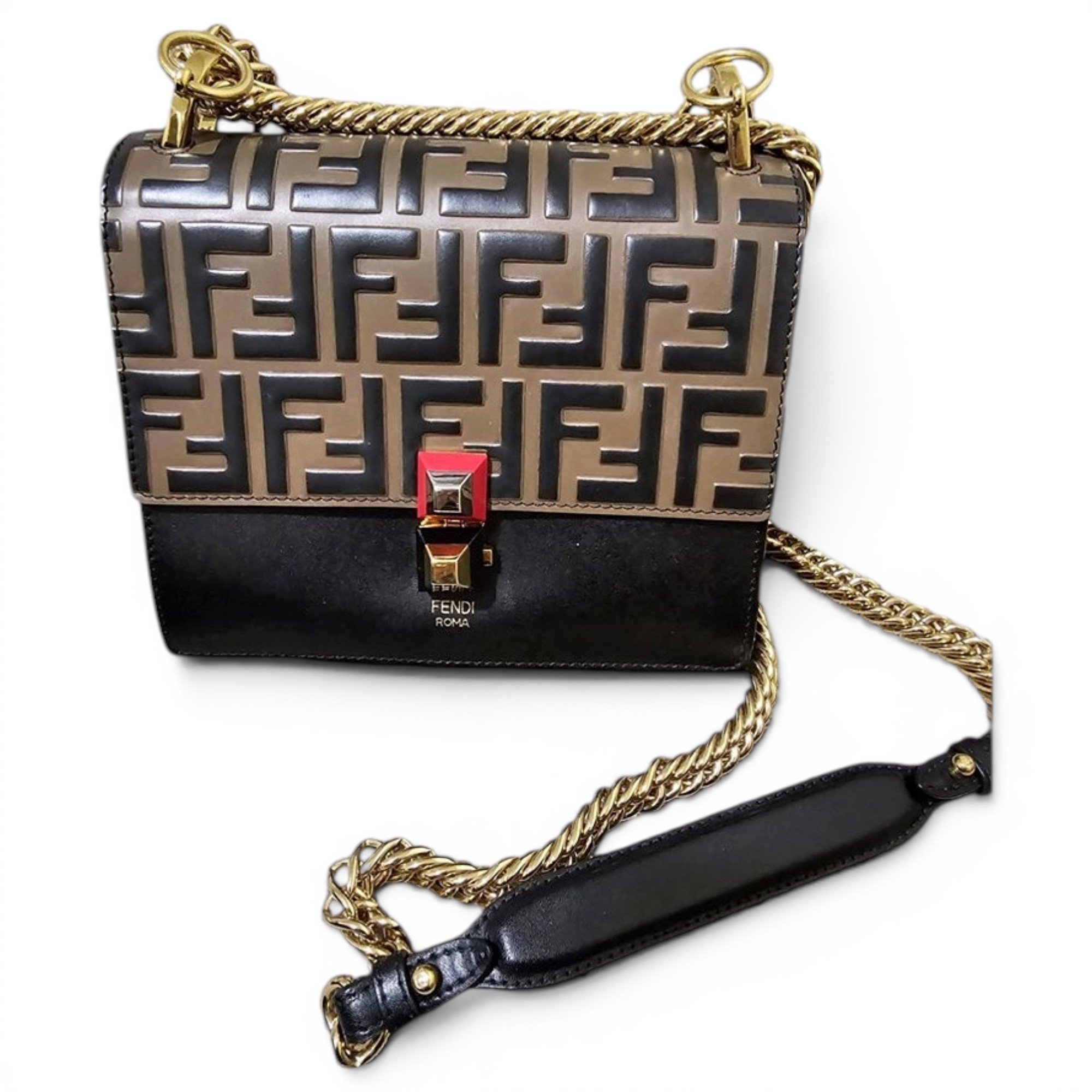 Kan U leather crossbody bag