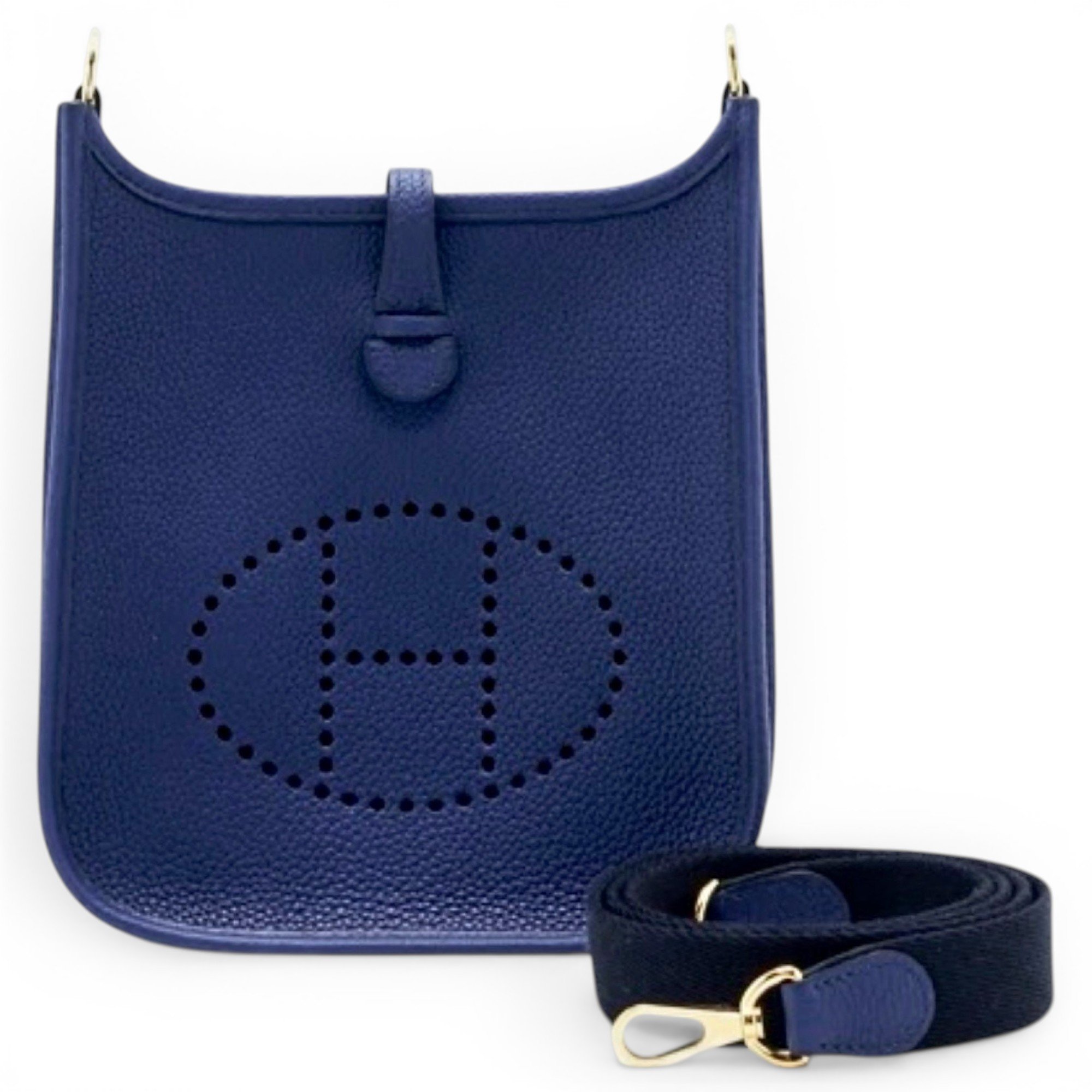 Hermes Evelyne Handbag Bleu Saphir Maurice Leather