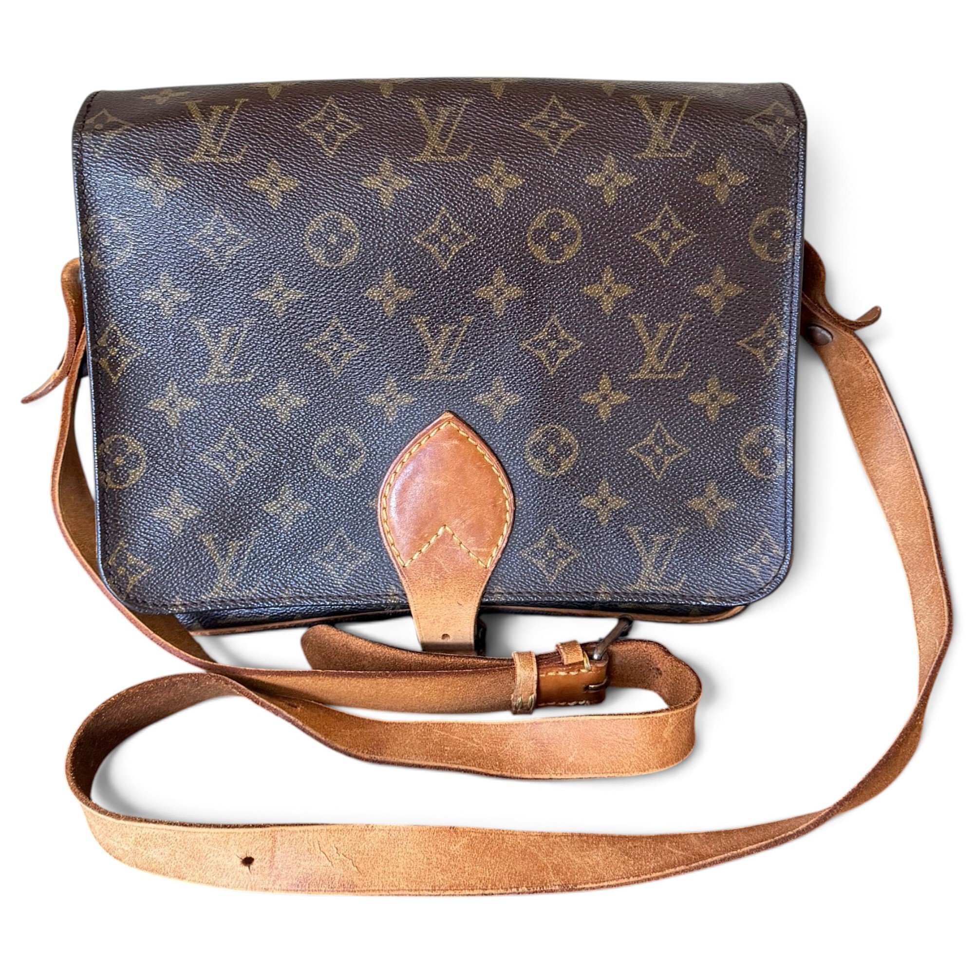 Cartouchière leather crossbody bag