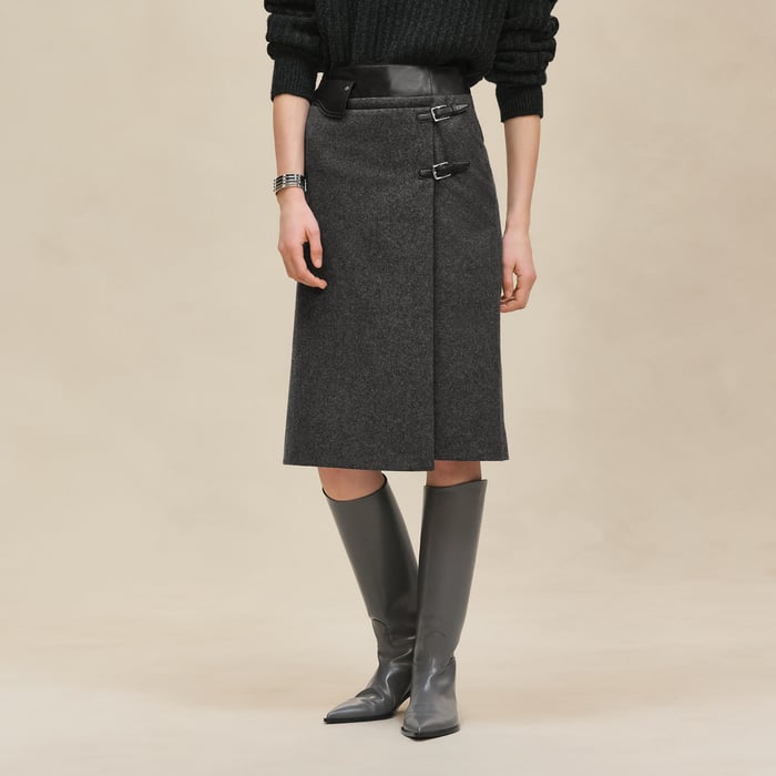 Gris Mica Skirt With Basque