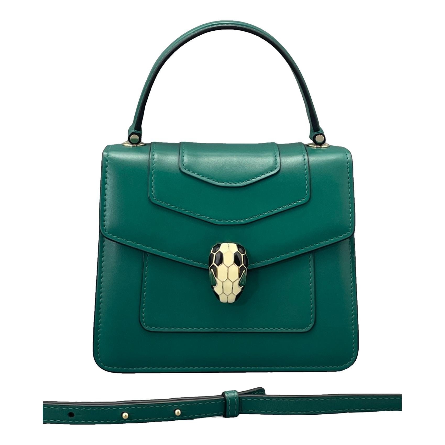 Serpenti leather handbag