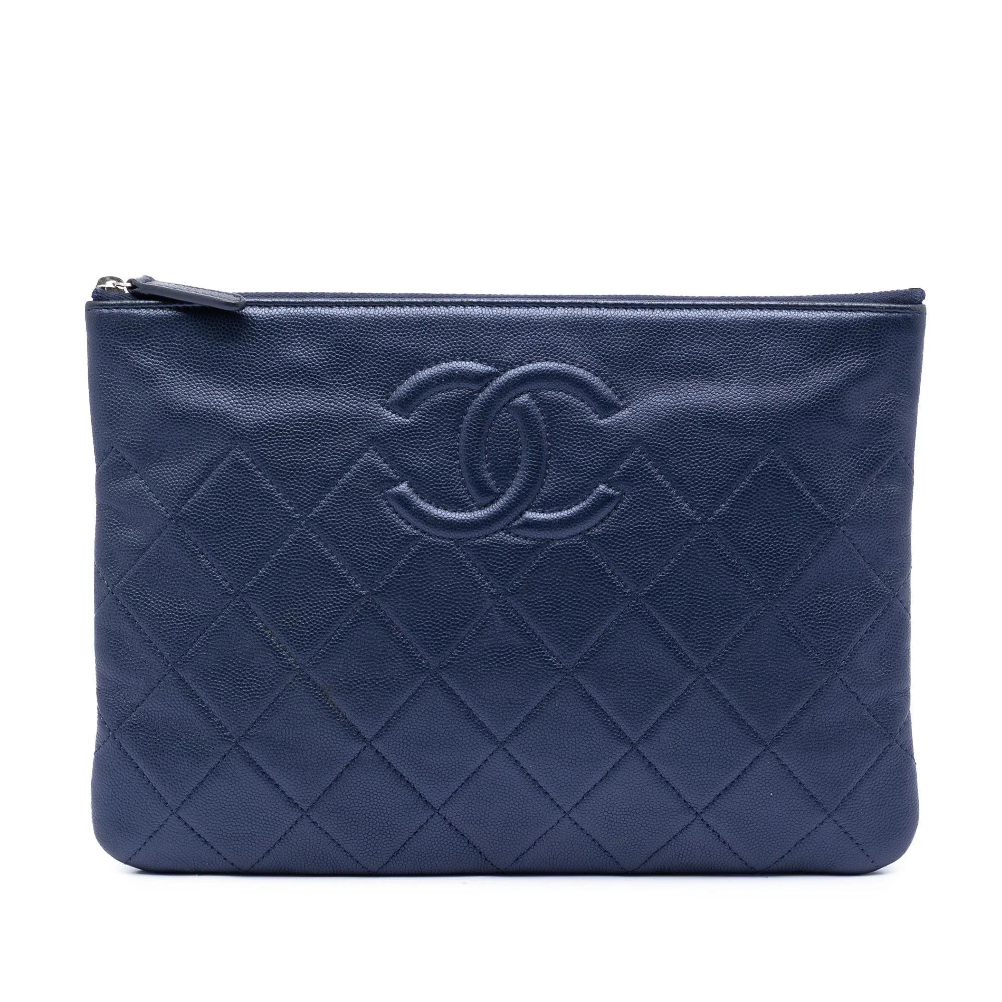 Leather clutch bag