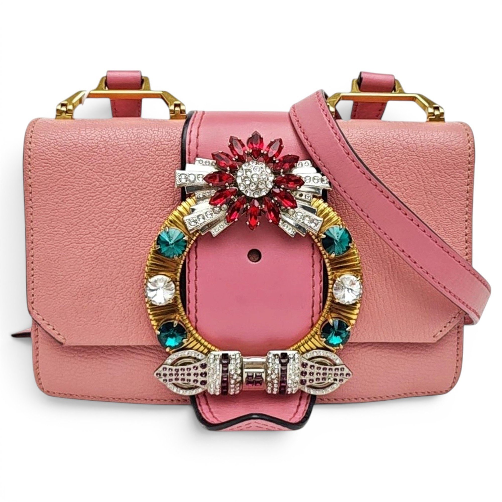 Miu Lady leather handbag