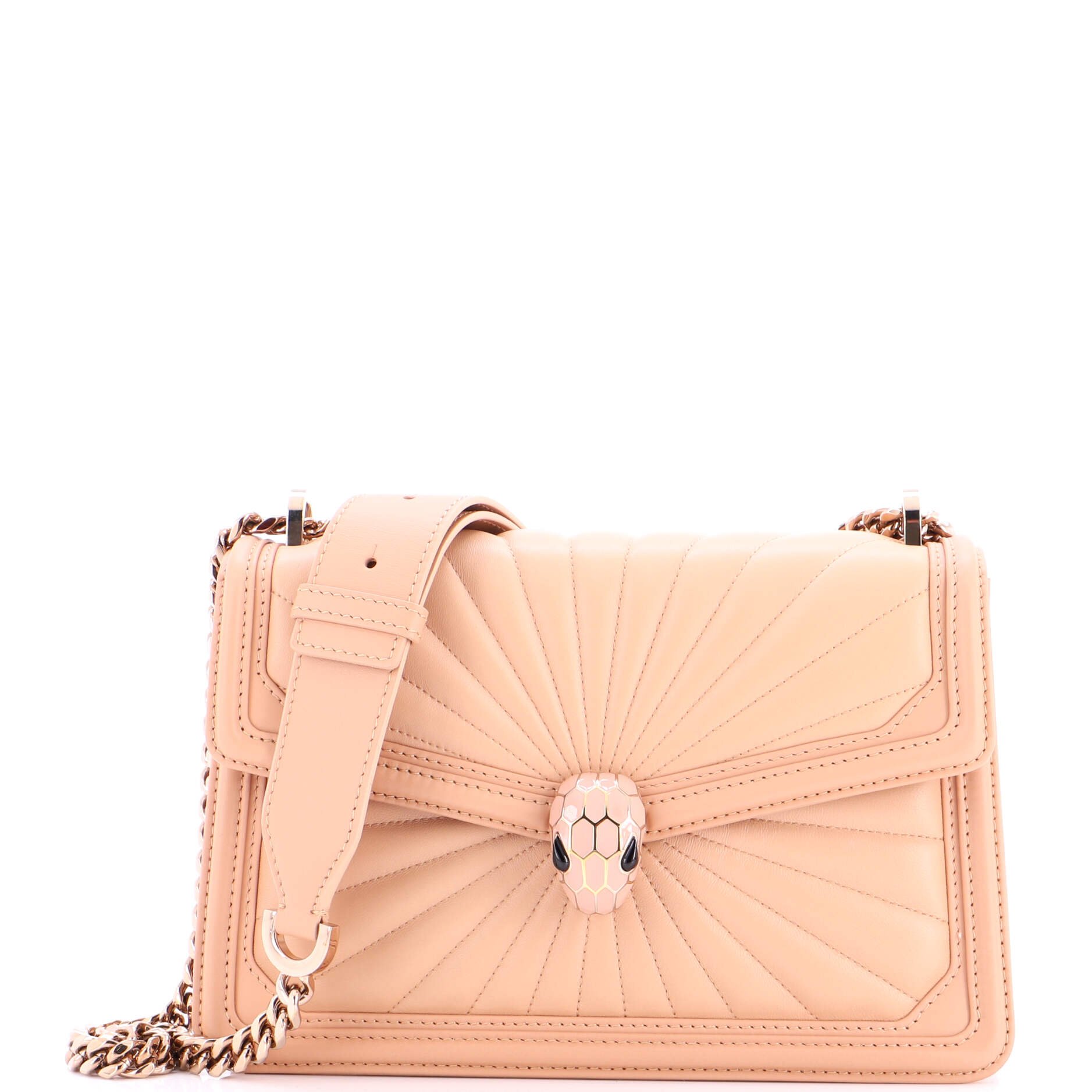 Bvlgari Serpenti Diamond Blast Shoulder Bag Quilted Leather Mini