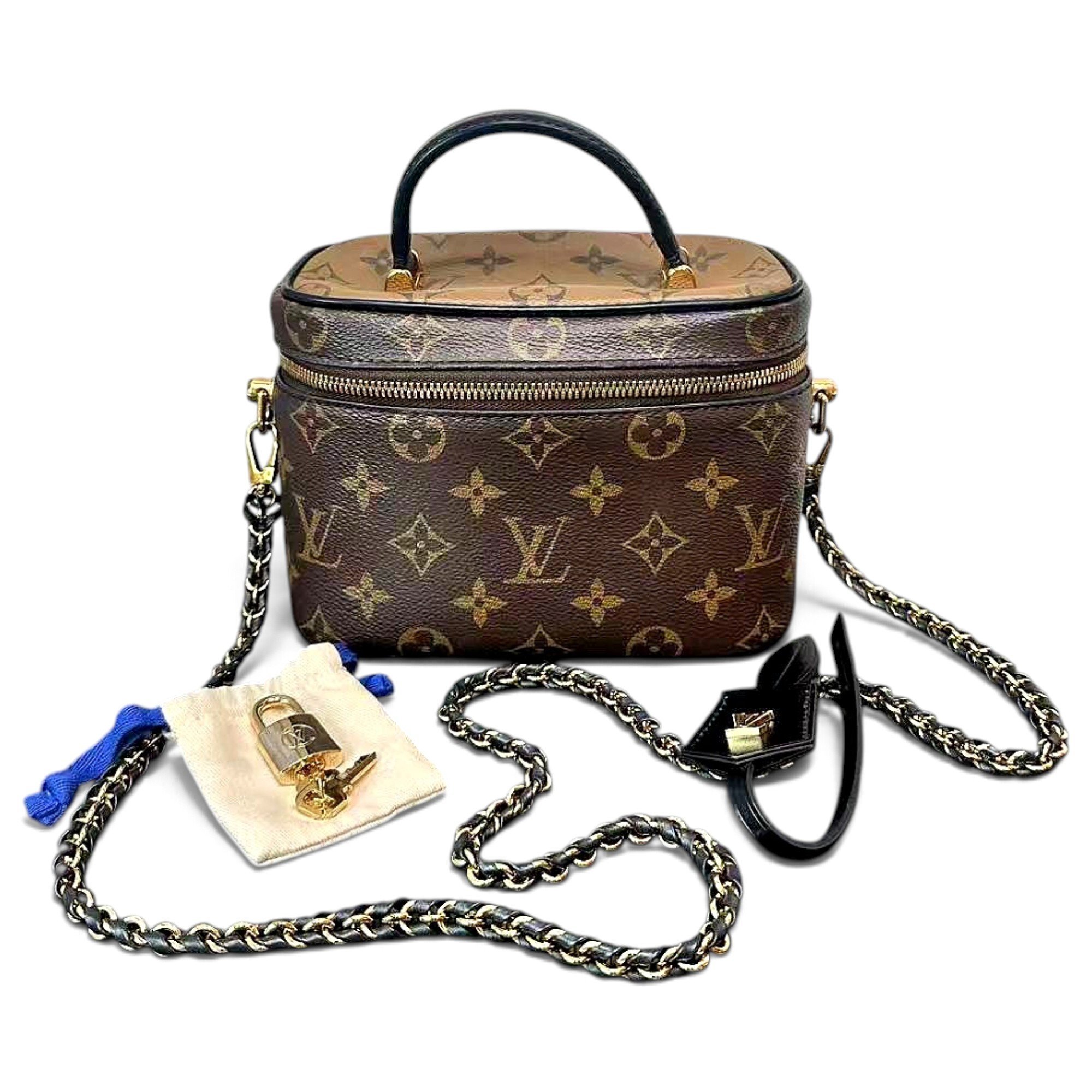 Vanity leather handbag
