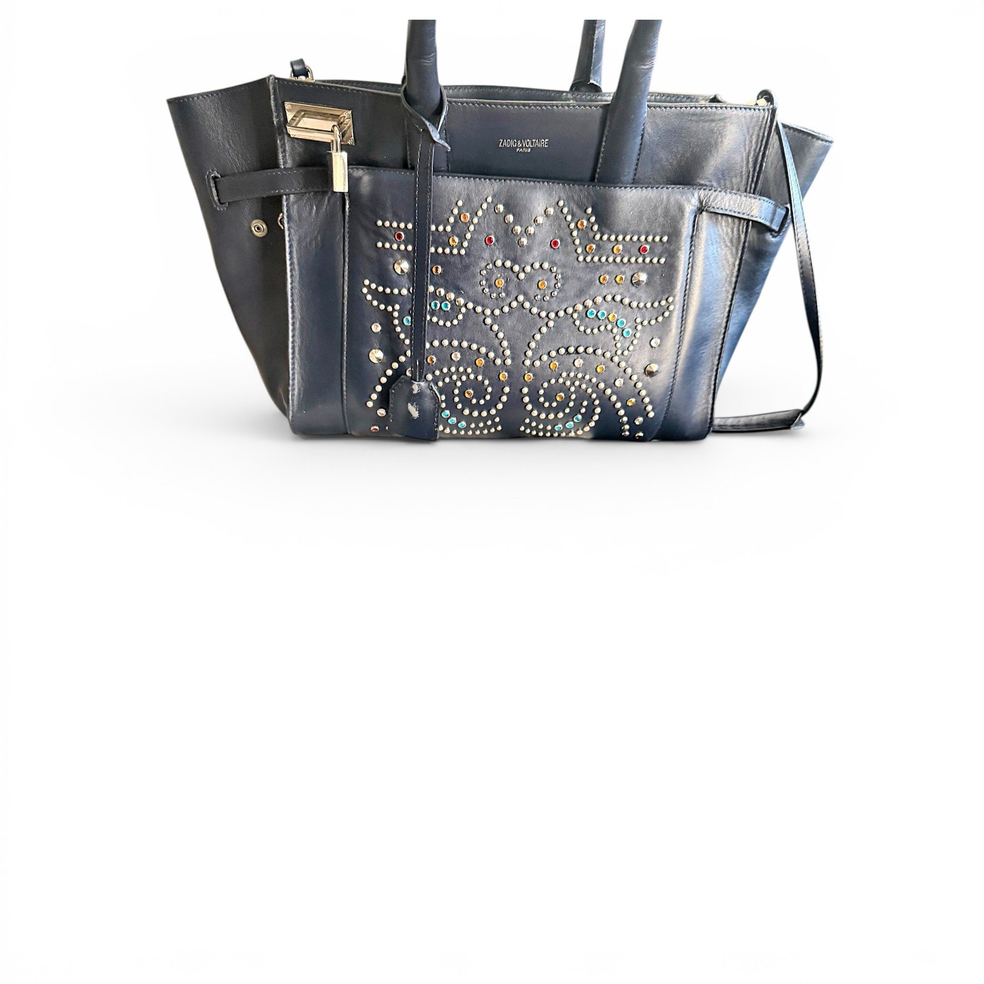 Rock leather tote