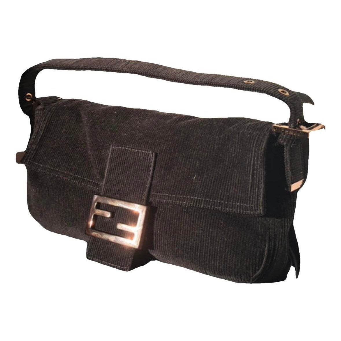 Baguette velvet handbag