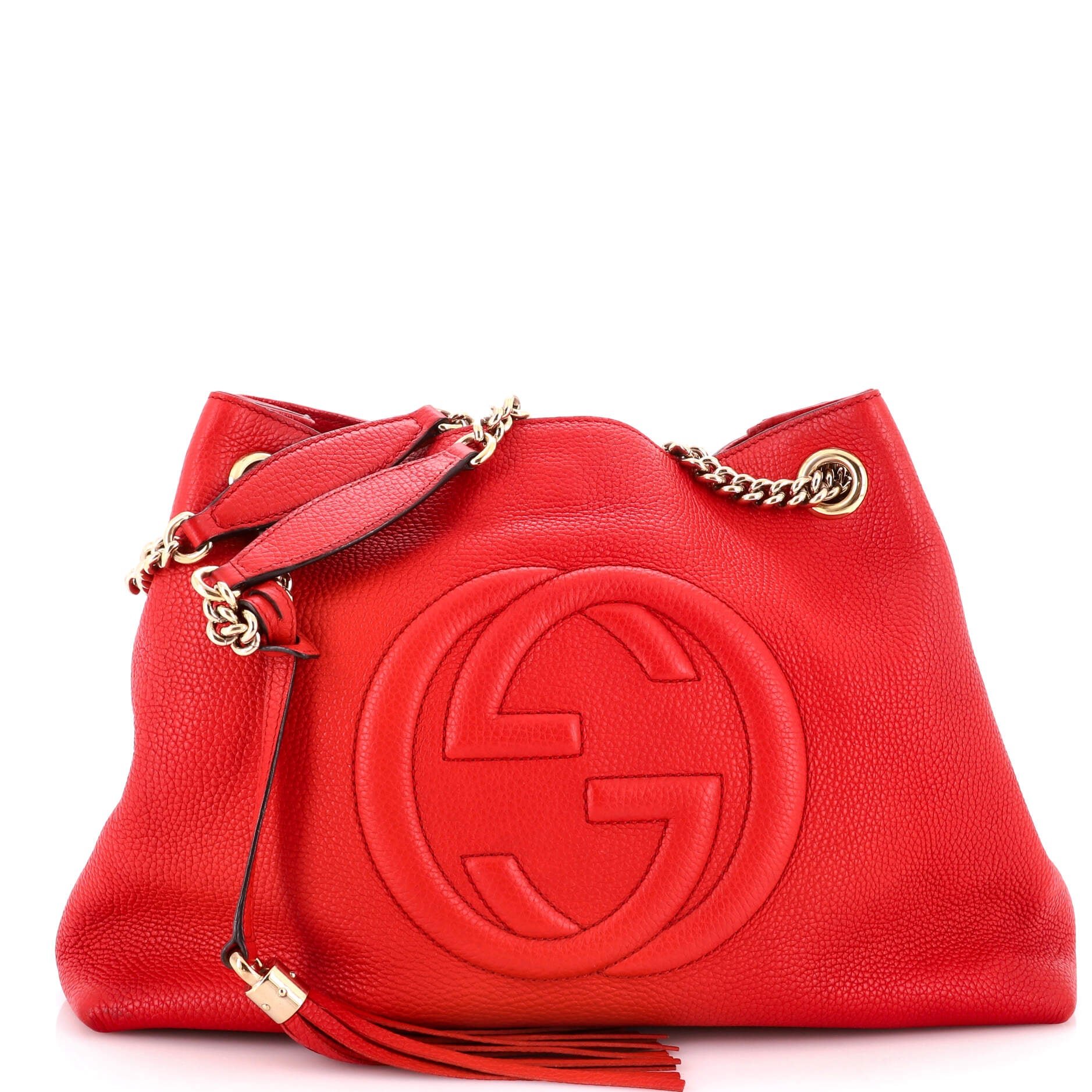 Soho Chain Strap Shoulder Bag Leather Medium