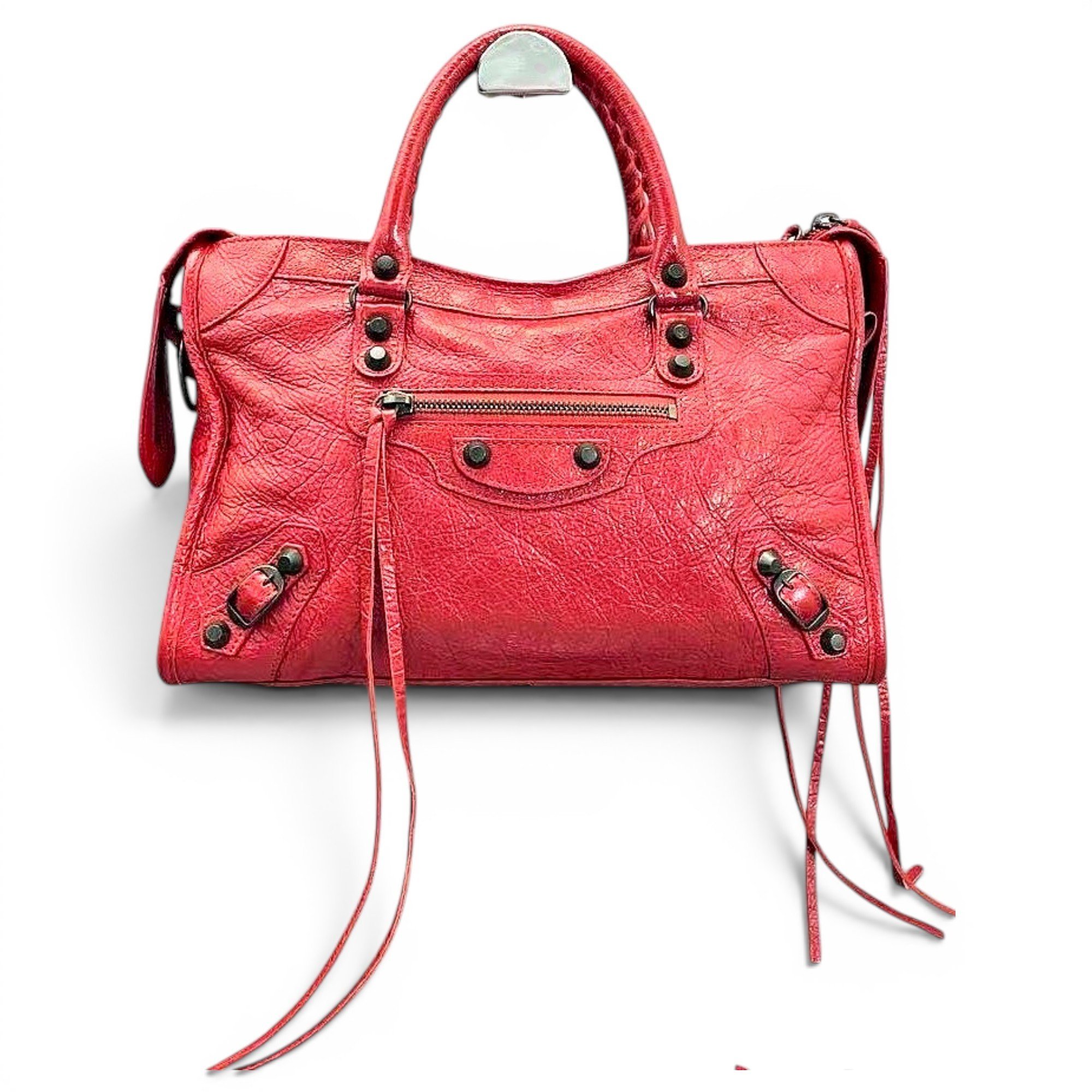 City leather handbag