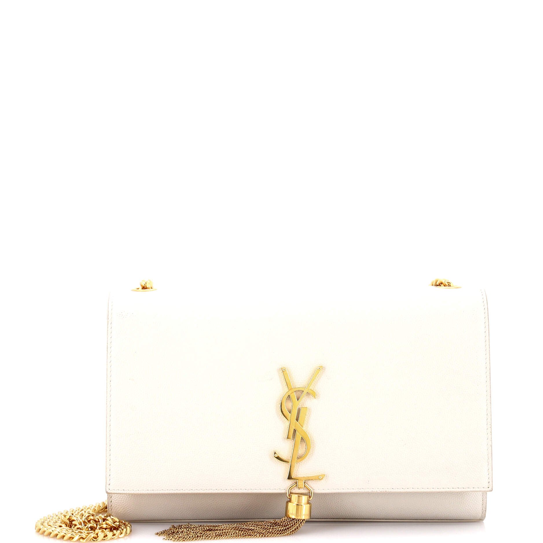 Classic Monogram Tassel Crossbody Bag Grainy Leather Small