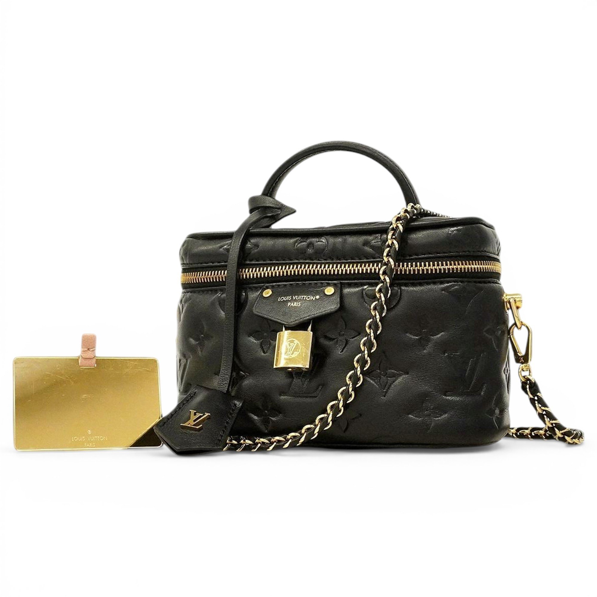 Leather vanity case