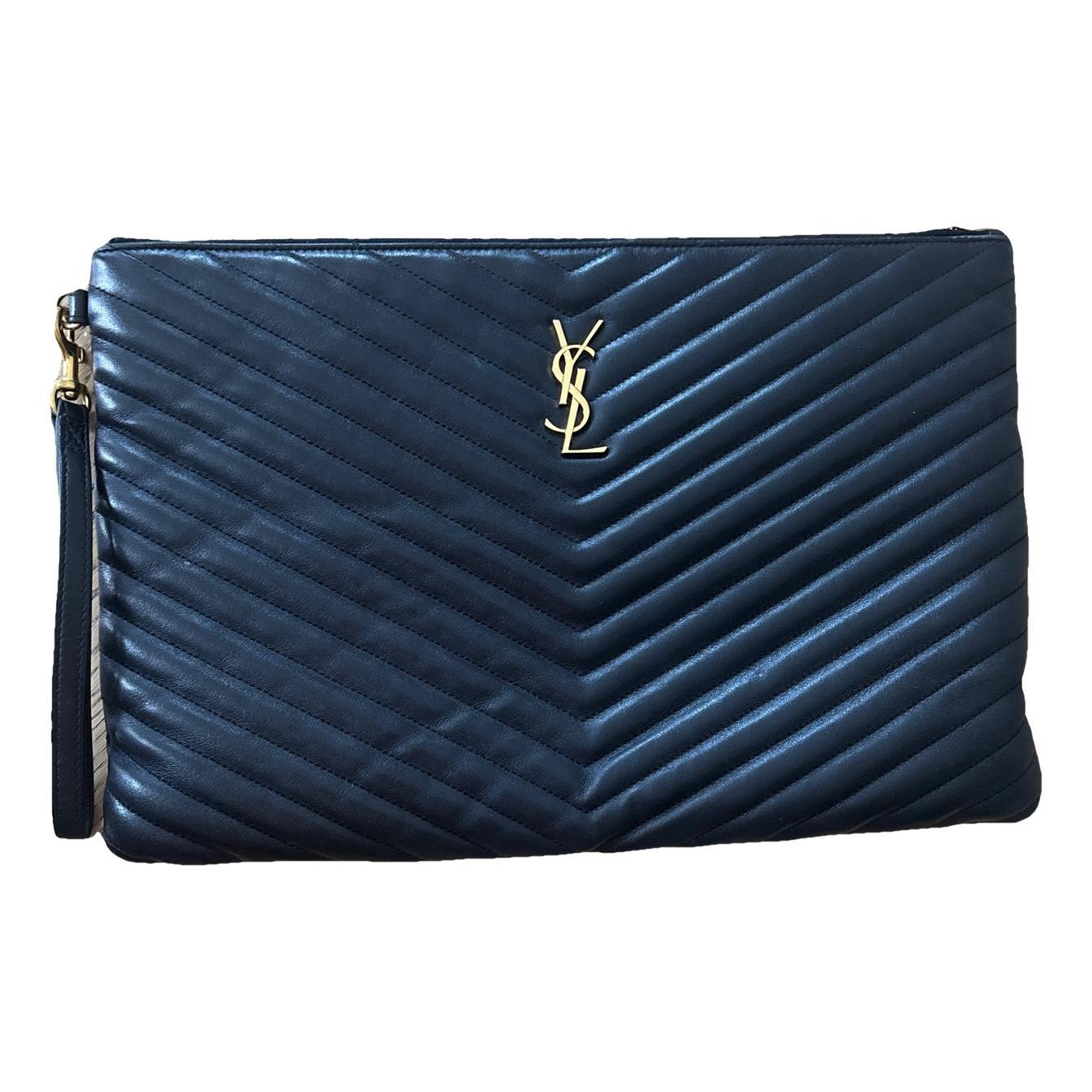 Leather clutch bag