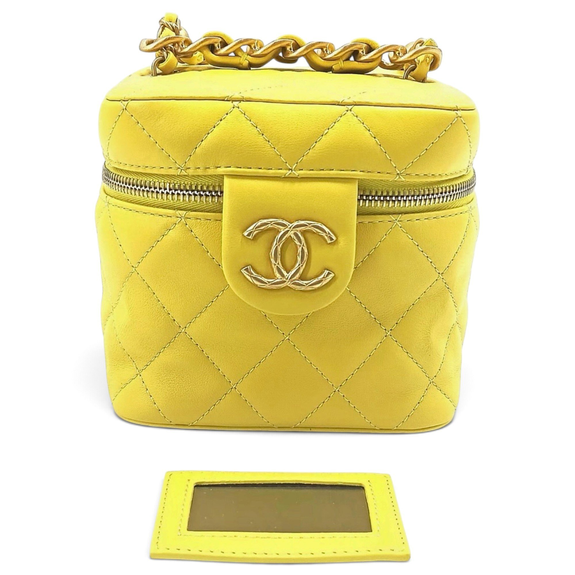 Vanity leather handbag