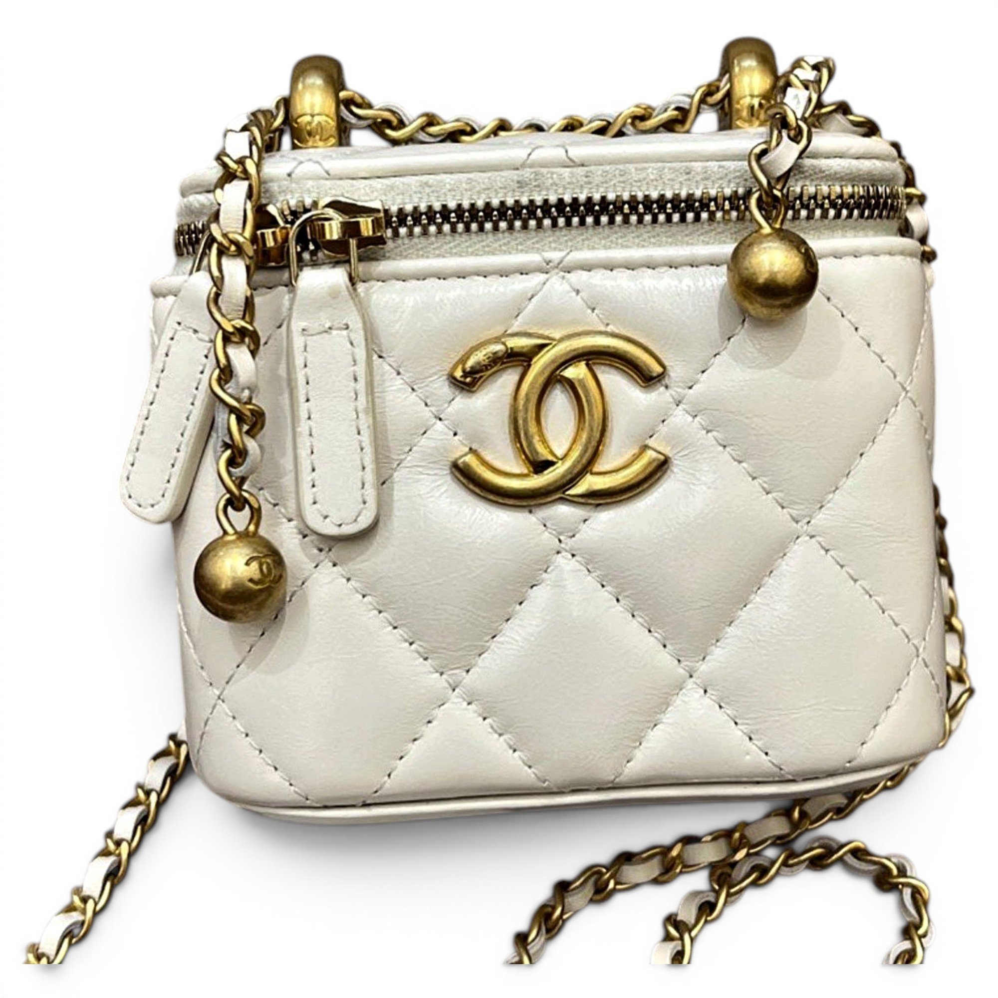 Vanity leather handbag