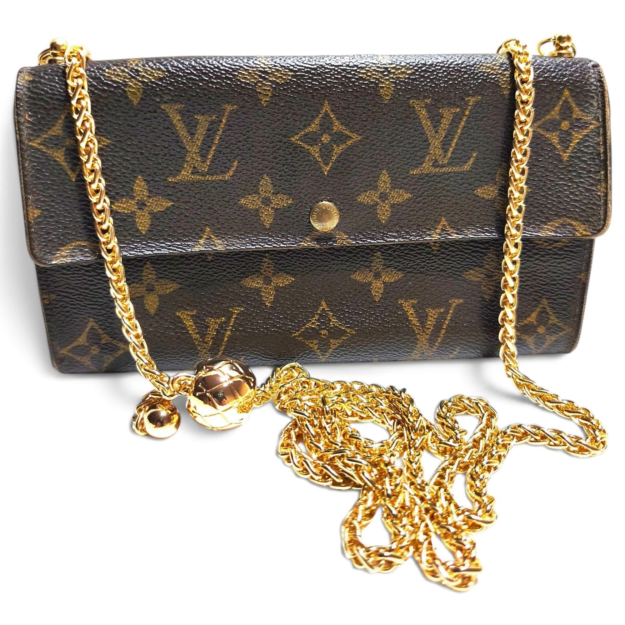 Leather clutch bag