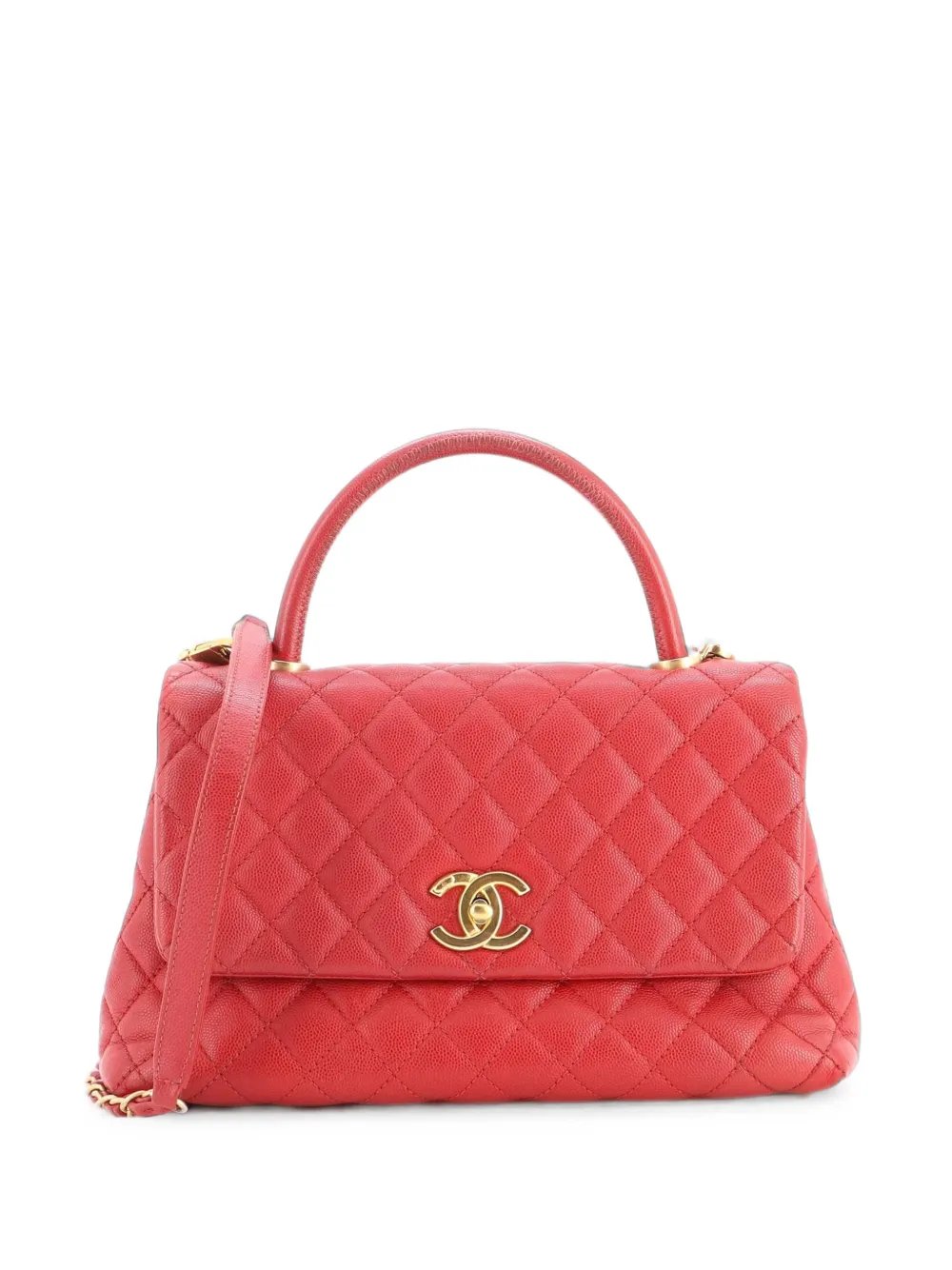 Coco Top Handle Bag Quilted Caviar Small crossbody bag