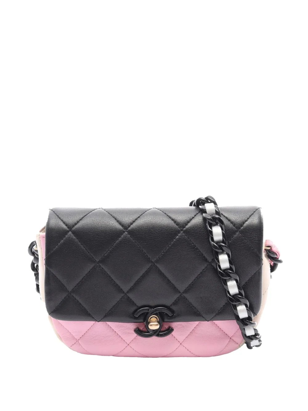 2021-2026 Mini Multicolor Quilted Lambskin Lacquered Chain Flap crossbody bag