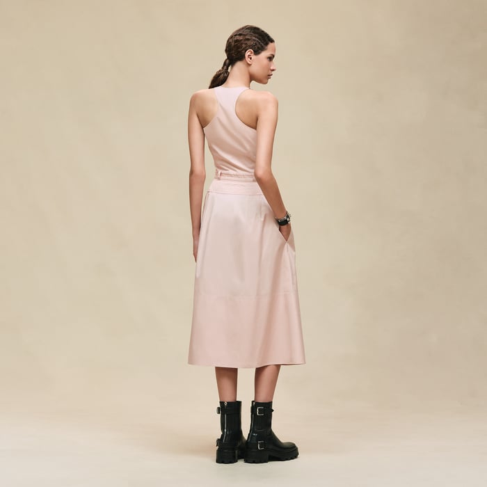 Rose Palomino Robe Mi-longue