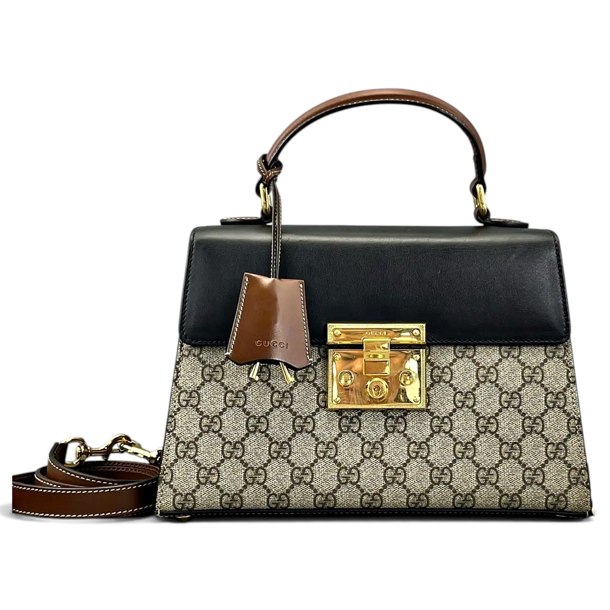 Padlock vinyl handbag